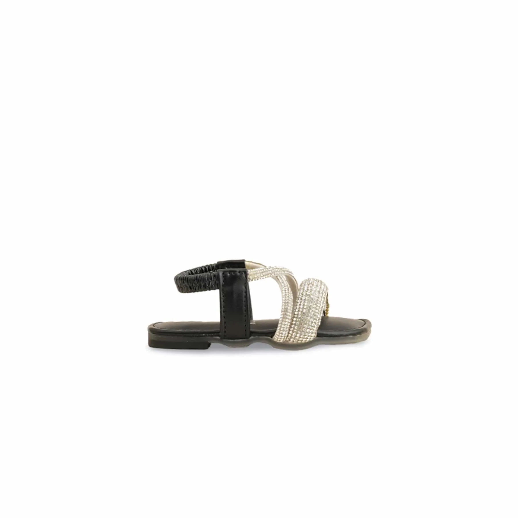 Girls Black Fancy Sandal KD9899 - Image 2