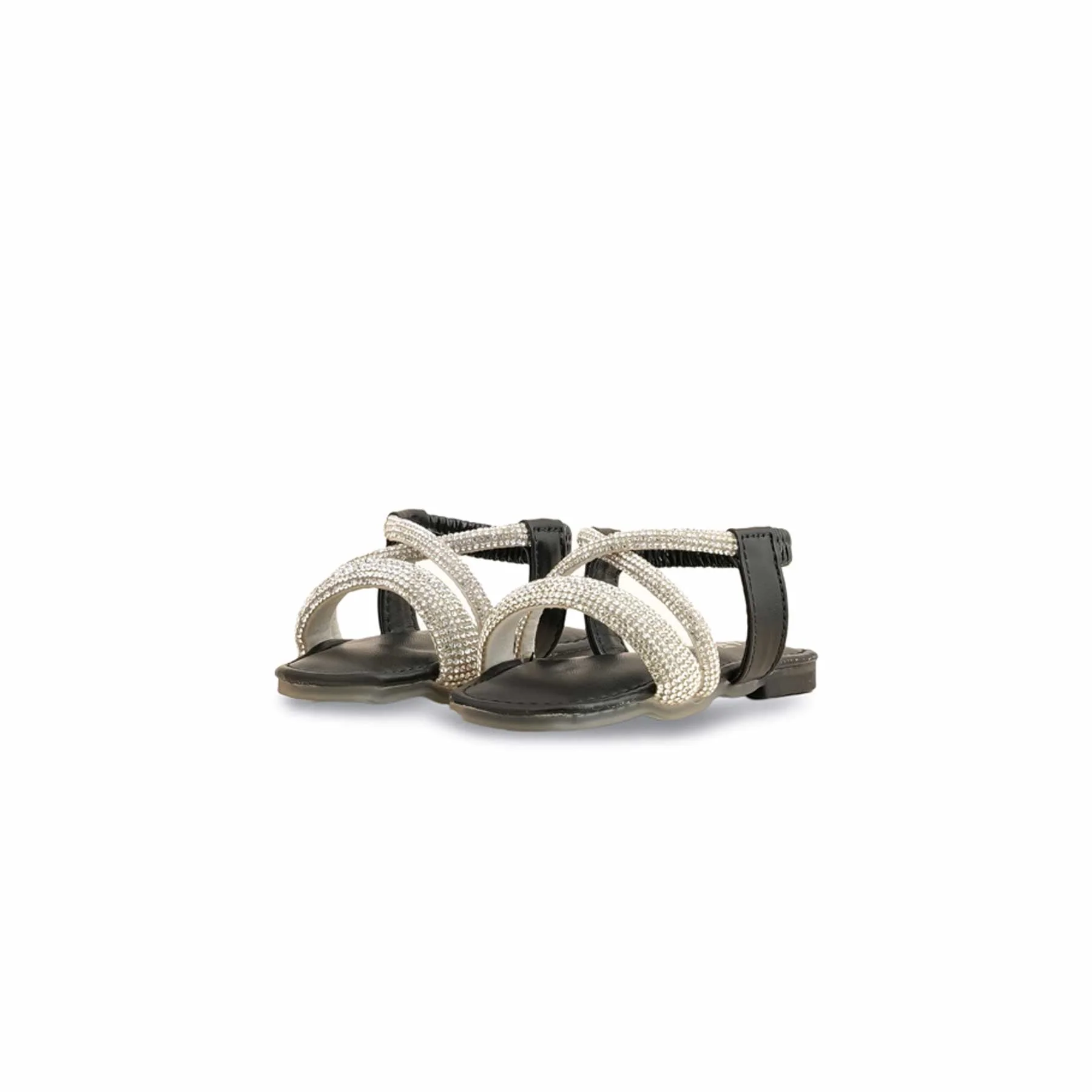 Girls Black Fancy Sandal KD9899 - Image 3