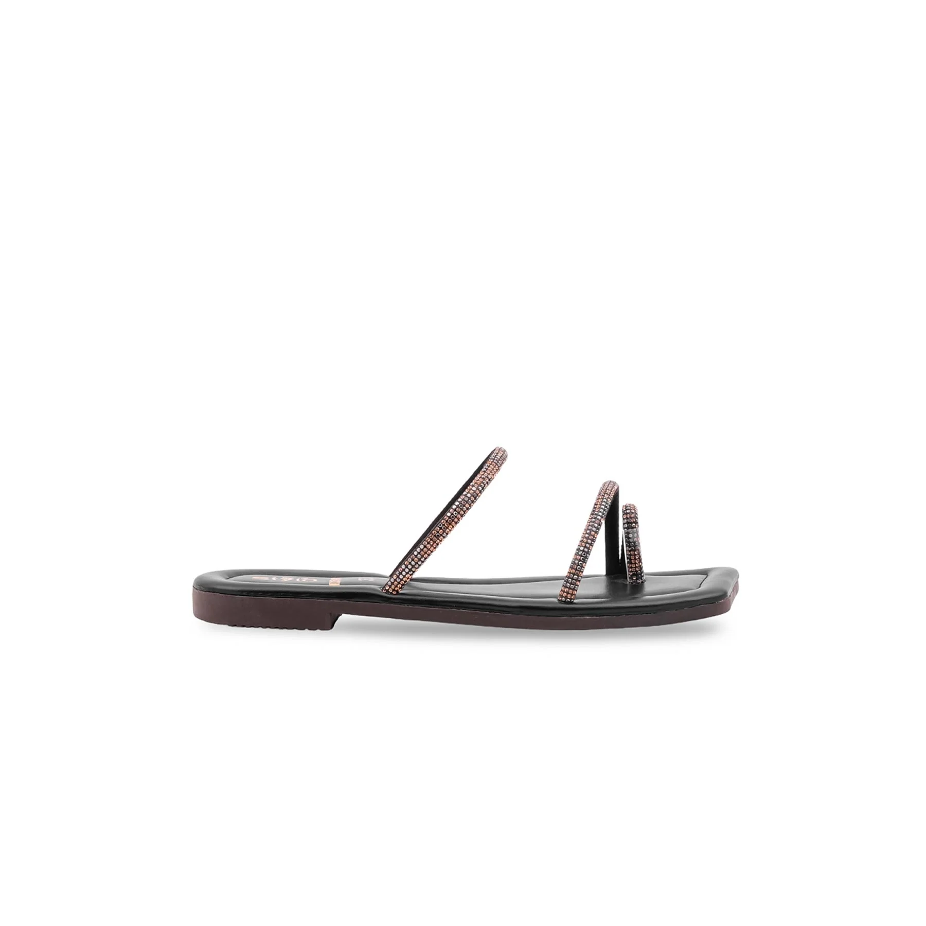 Girls Black Fancy Slipper KD5918 - Image 2