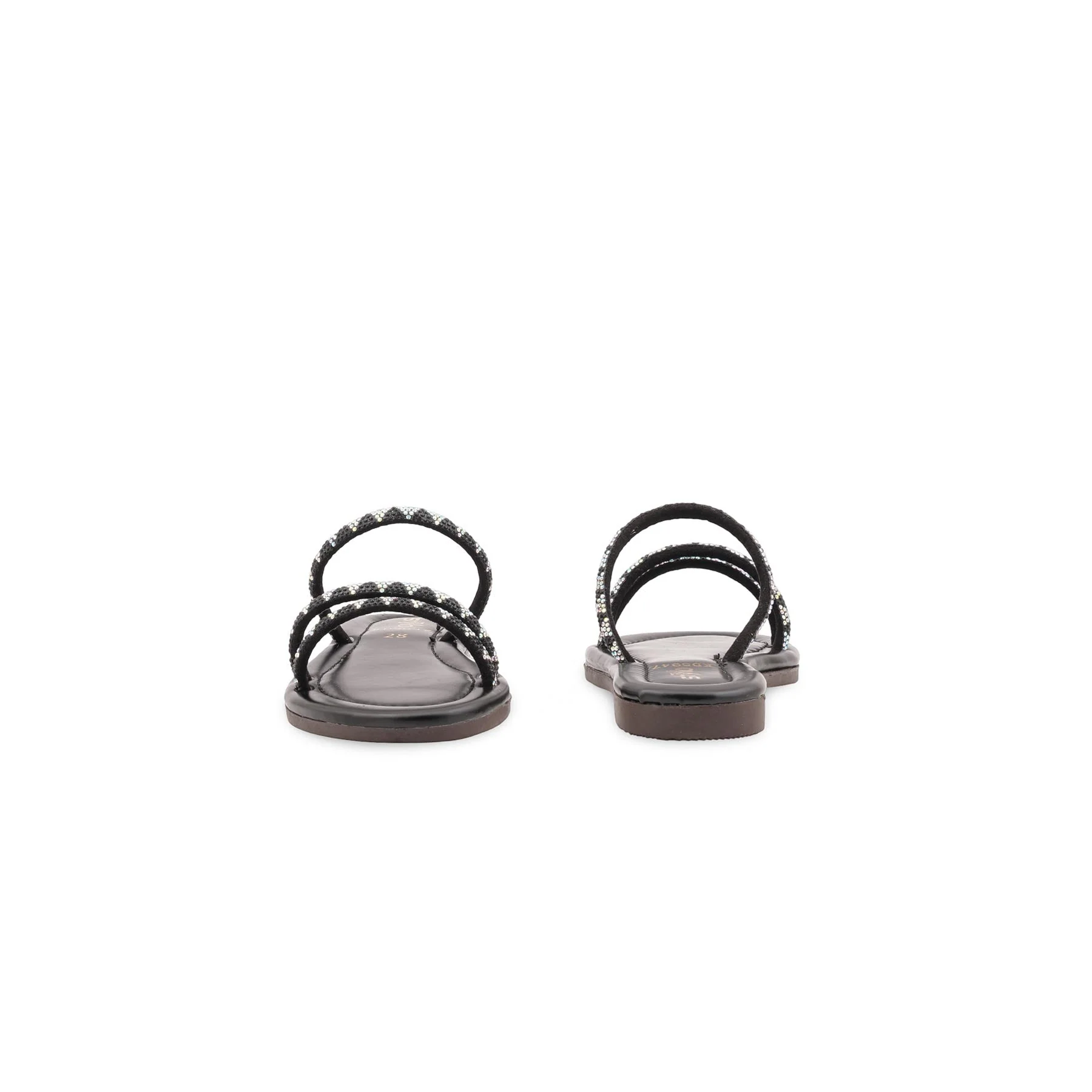 Girls Black Fancy Slipper KD5947 - Image 4