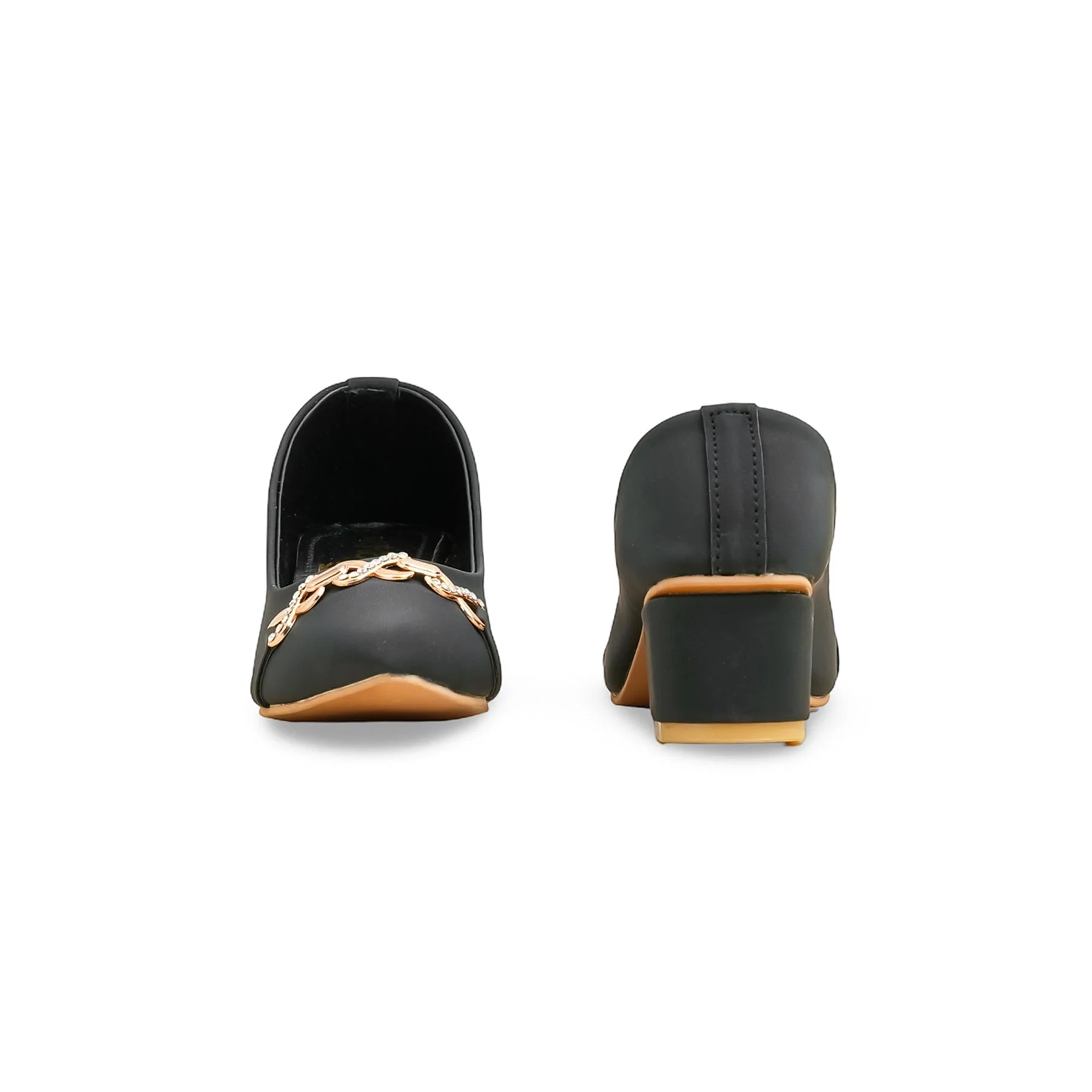 Girls Black Formal Pumps KD2490 - Image 4