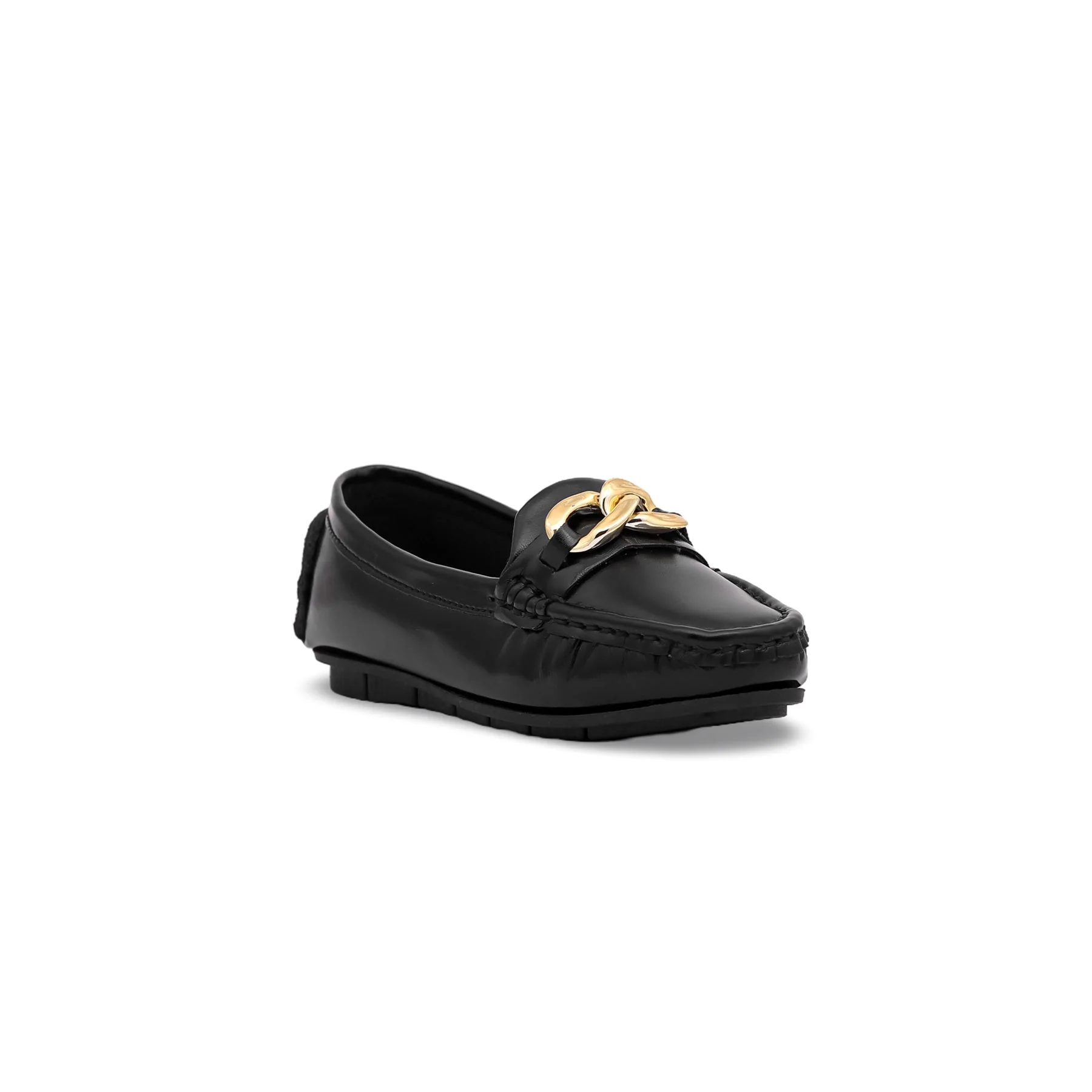 Girls Black Formal Moccasin KD0691 - Image 2