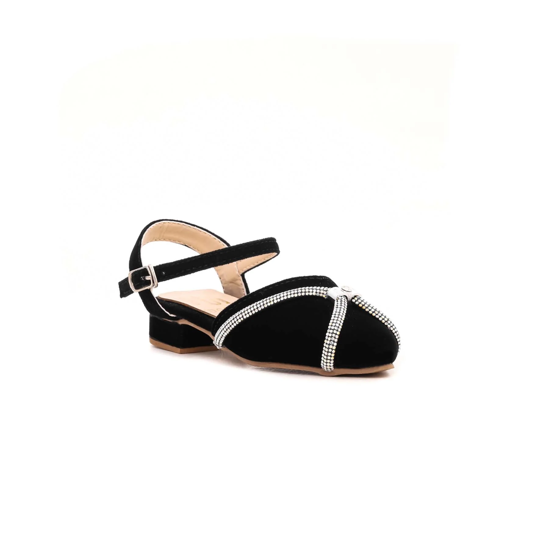 Girls Black Formal Pumps KD0679 - Image 2