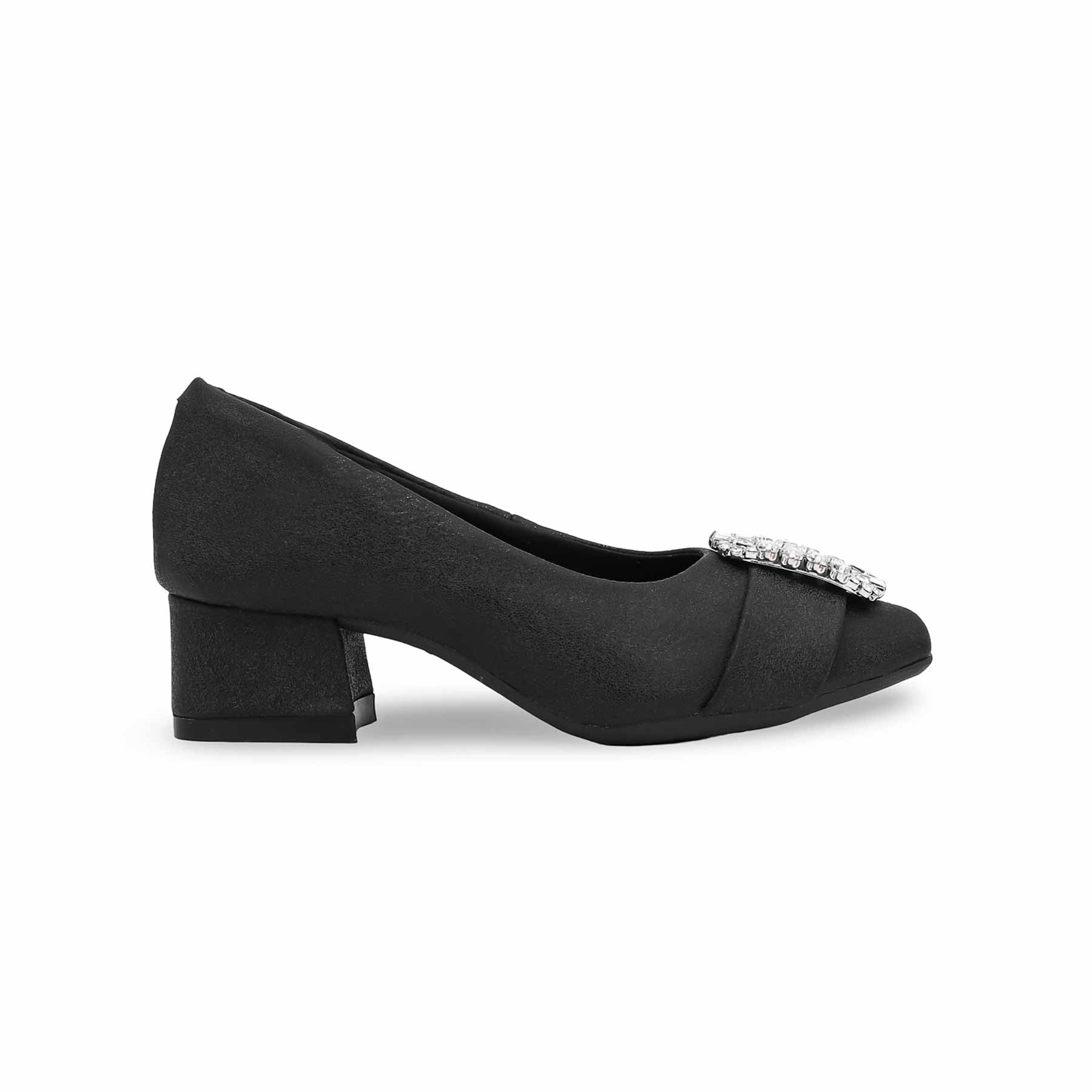 Girls Black Formal Pumps KD0920 - Image 3
