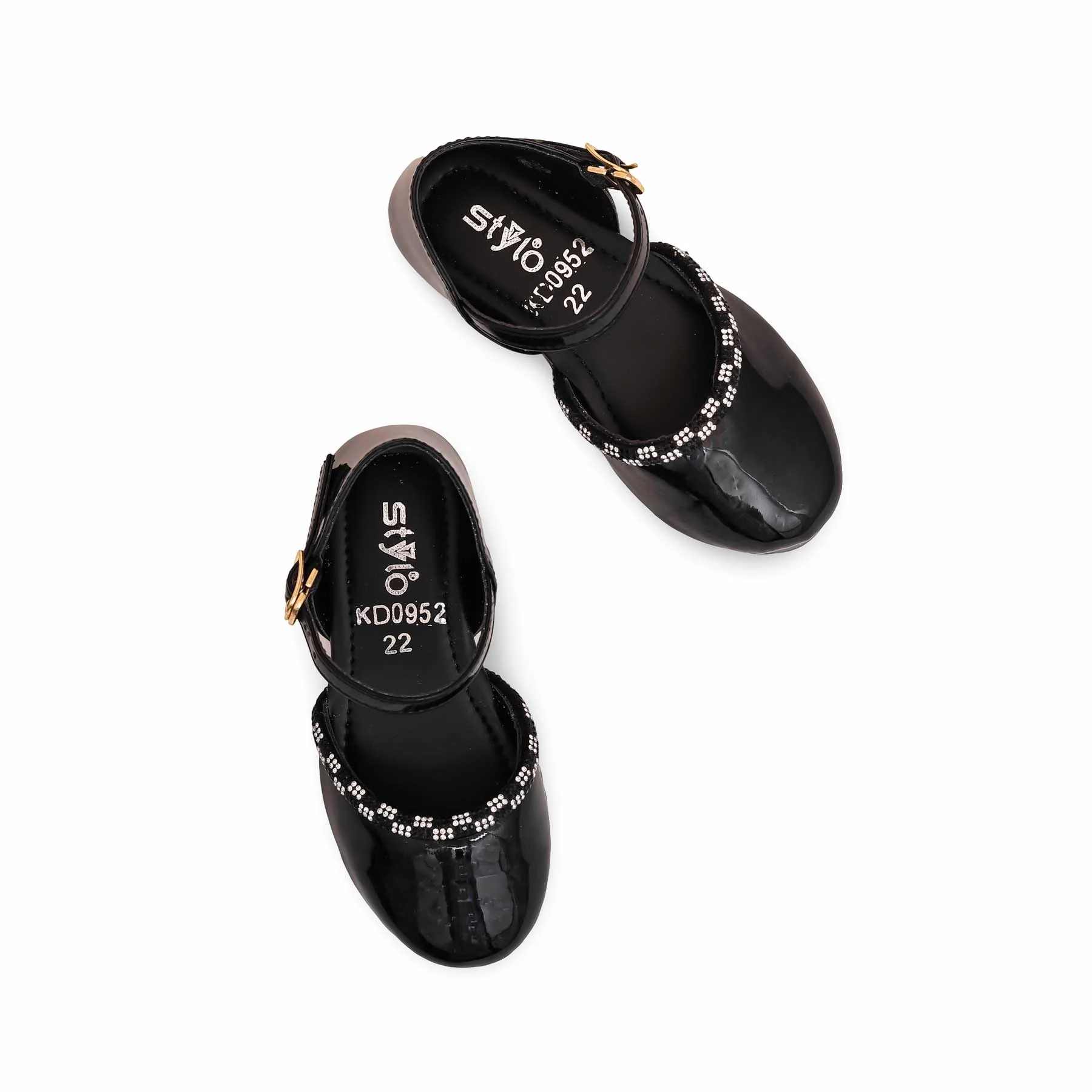 Girls Black Formal Pumps KD0952 - Image 5