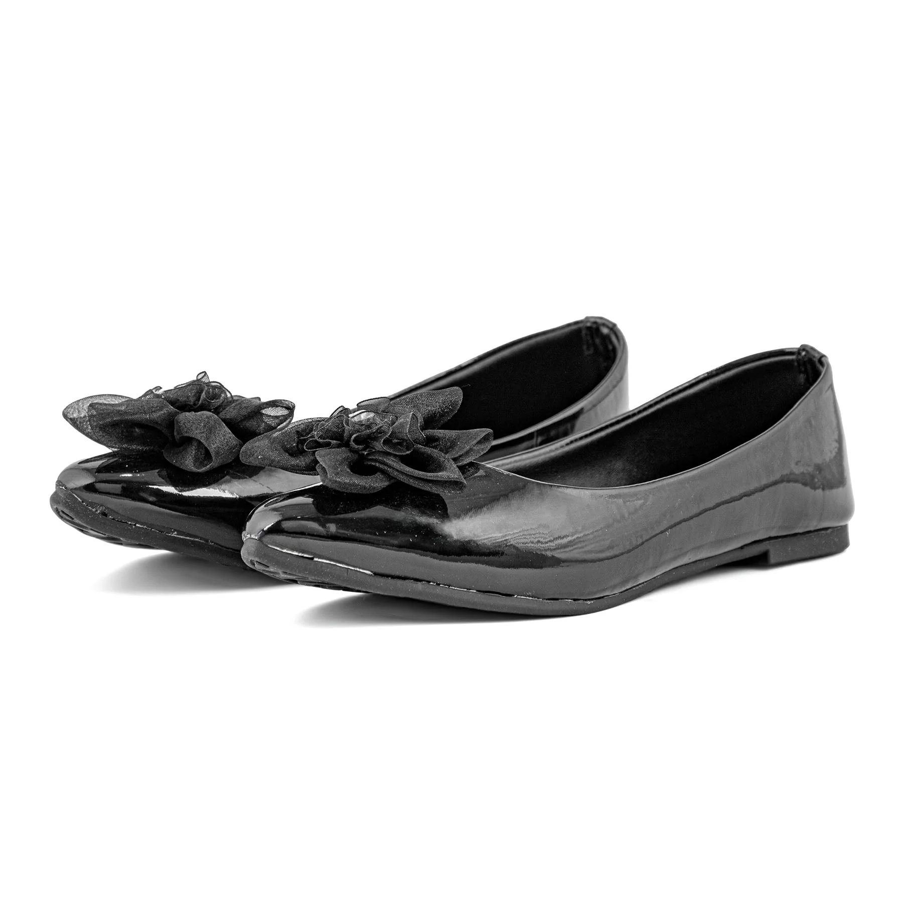 Girls Black Formal Pumps KD2368 - Image 3