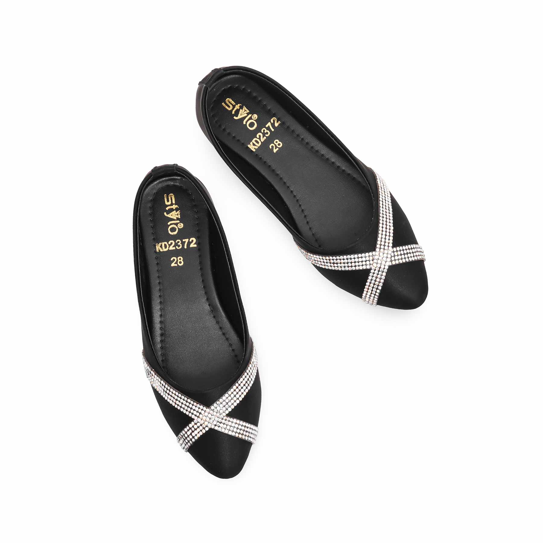 Girls Black Formal Pumps KD2372 - Image 5