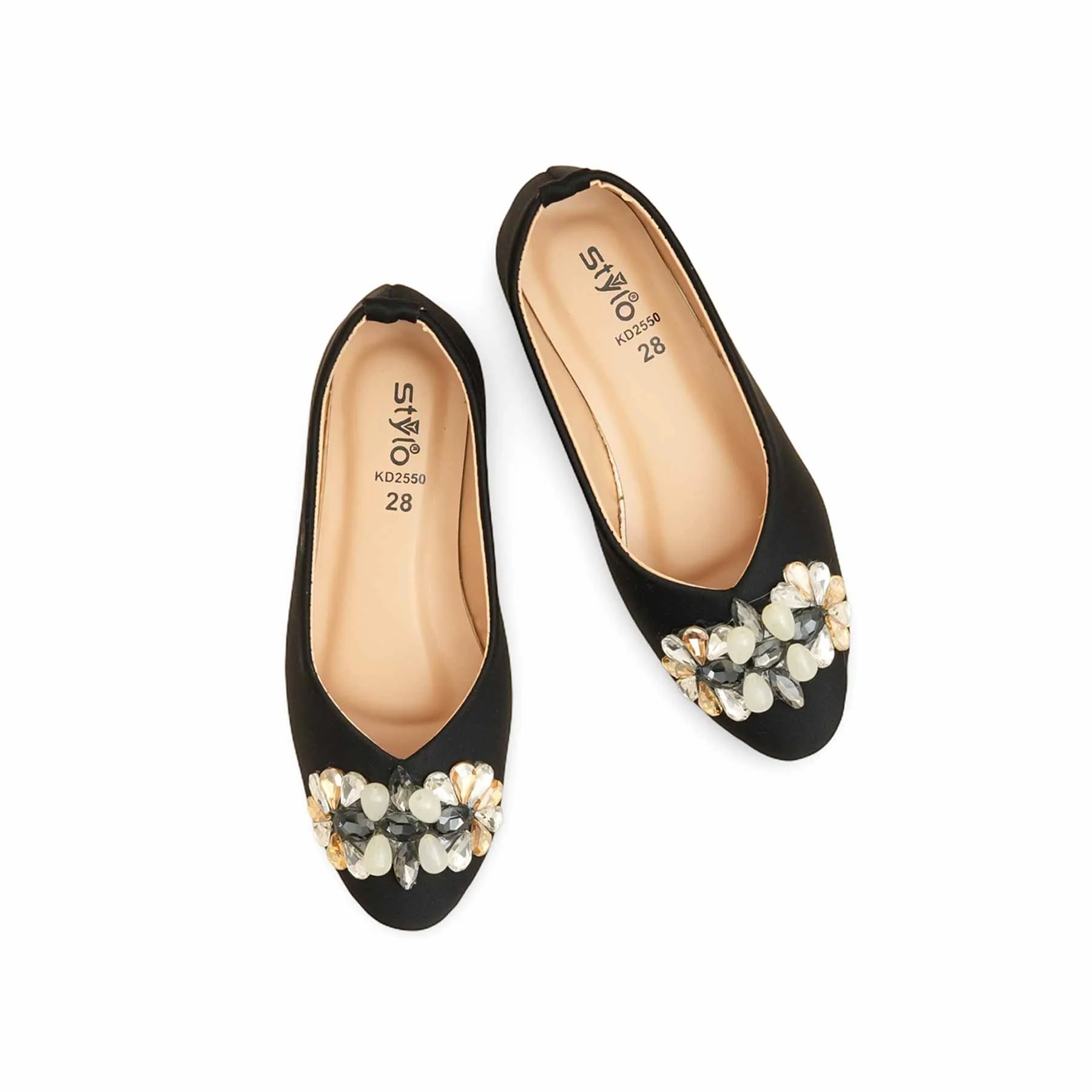 Girls Black Formal Pumps KD2550 - Image 5