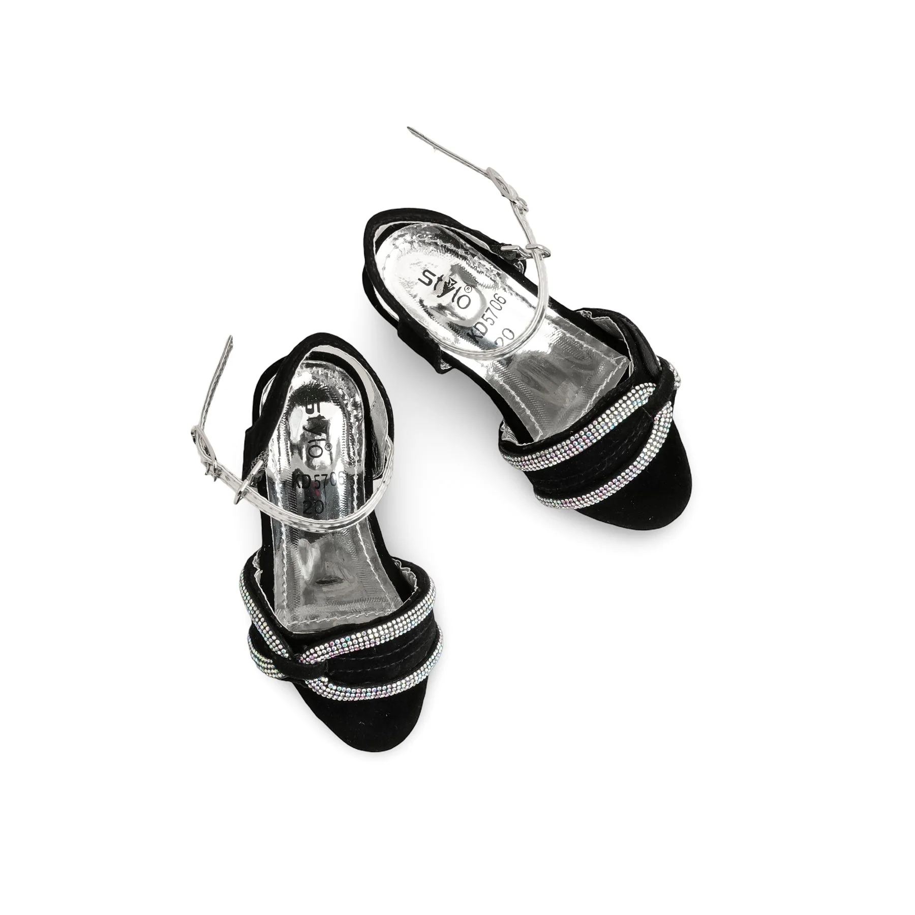 Girls Black Formal Sandal KD5706 - Image 5