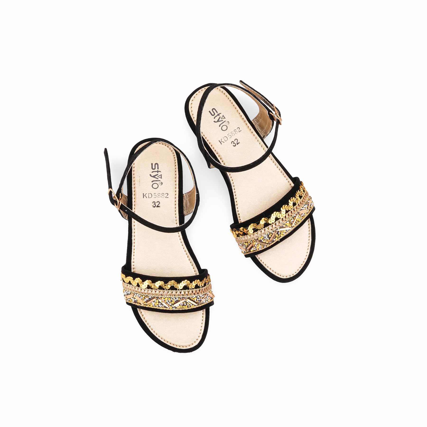 Girls Black Formal Sandal KD5882 - Image 5