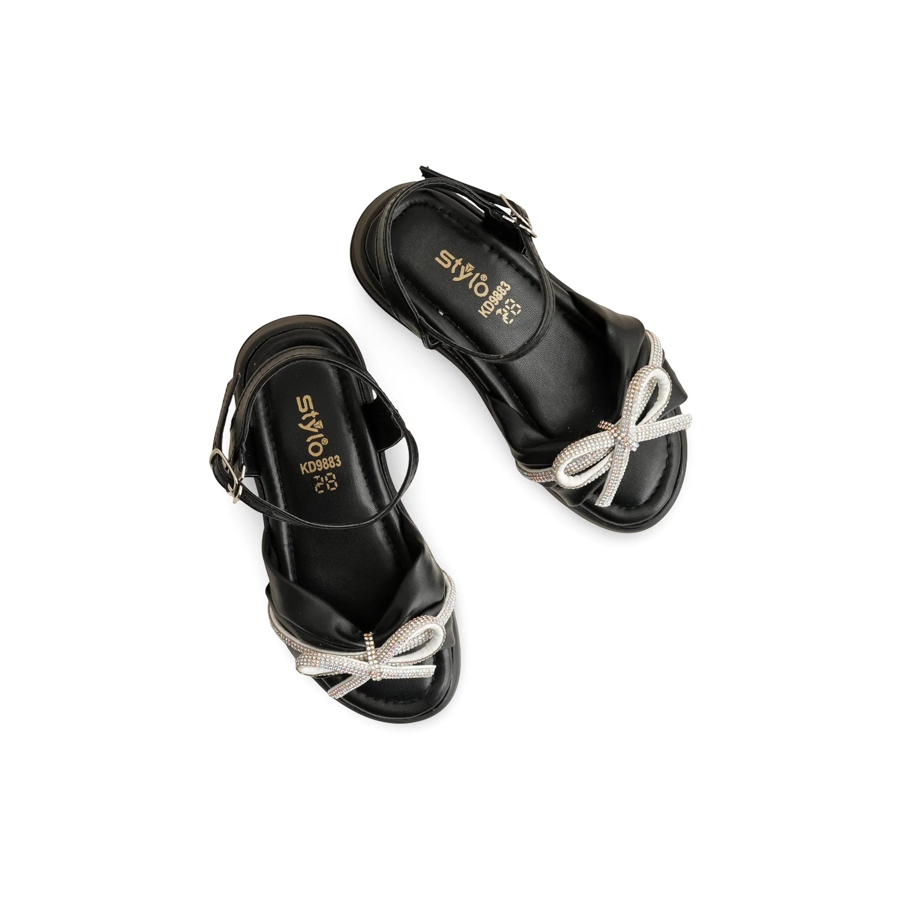 Girls Black Formal Sandal KD9883 - Image 5