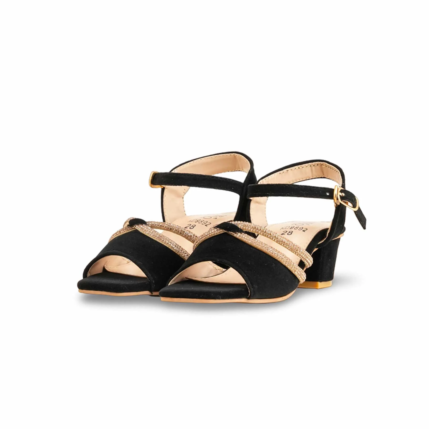 Girls Black Formal Sandal KD9892 - Image 3