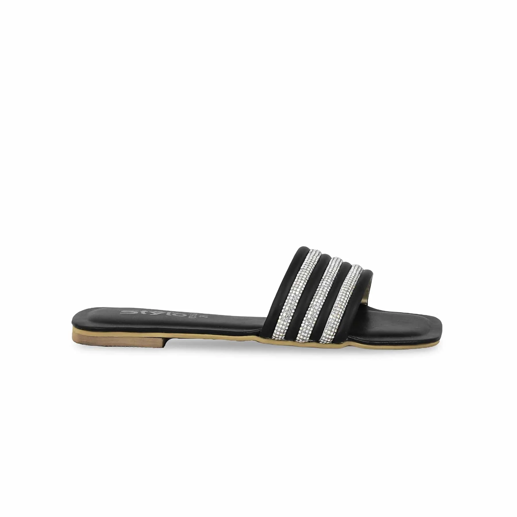 Girls Black Formal Slipper KD5536 - Image 2