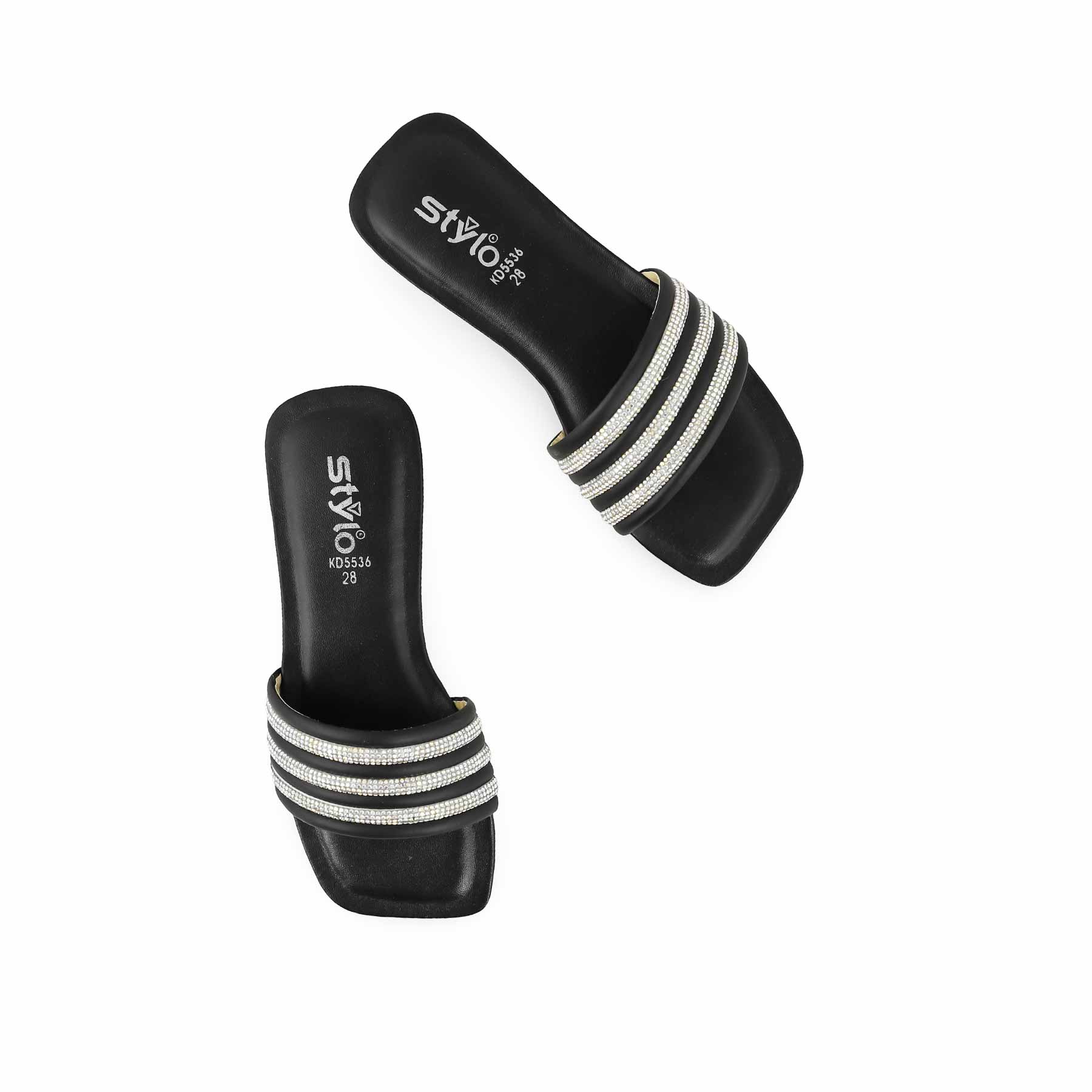 Girls Black Formal Slipper KD5536 - Image 5