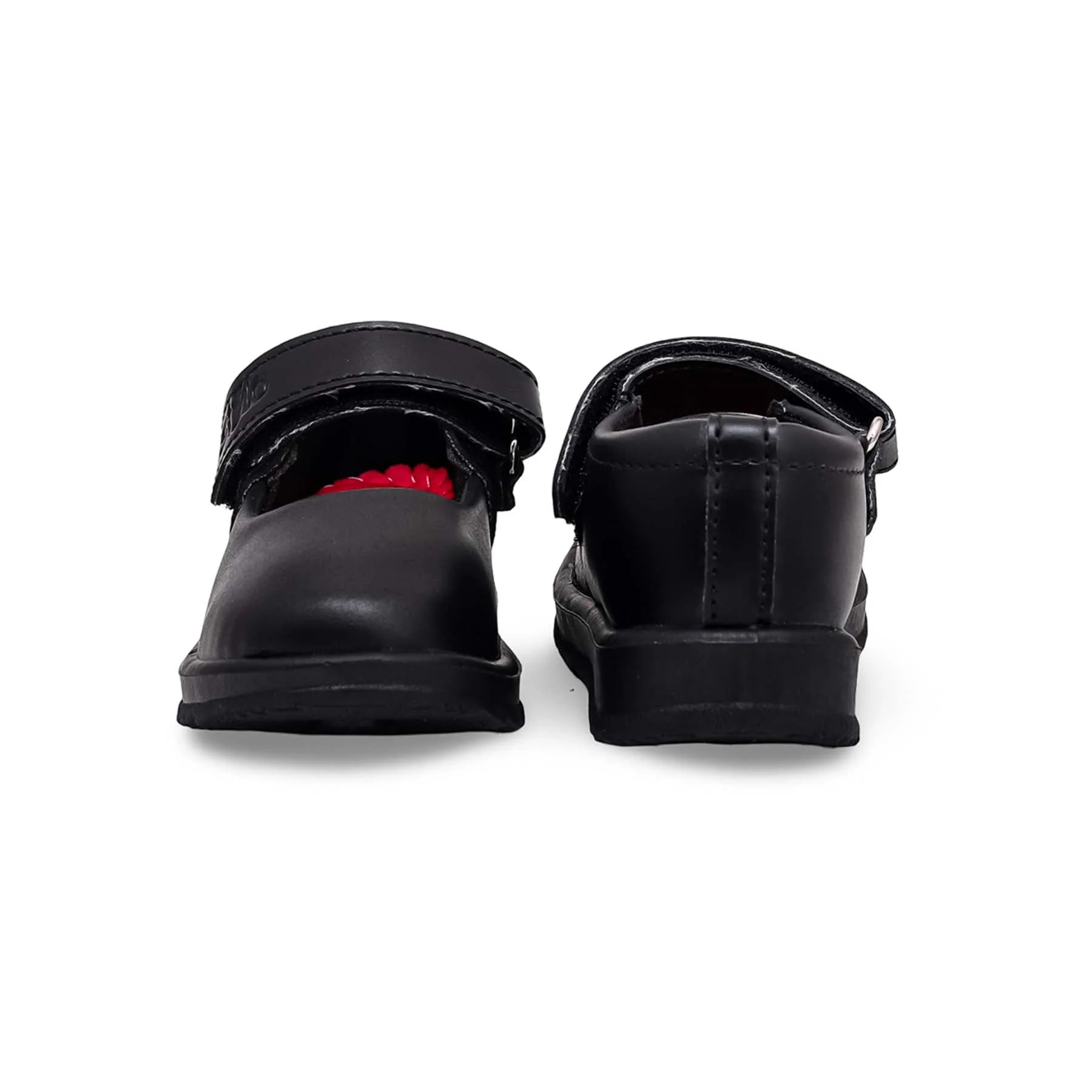 Girls Black Velcro Strap School Shoes SK0049 - Image 4
