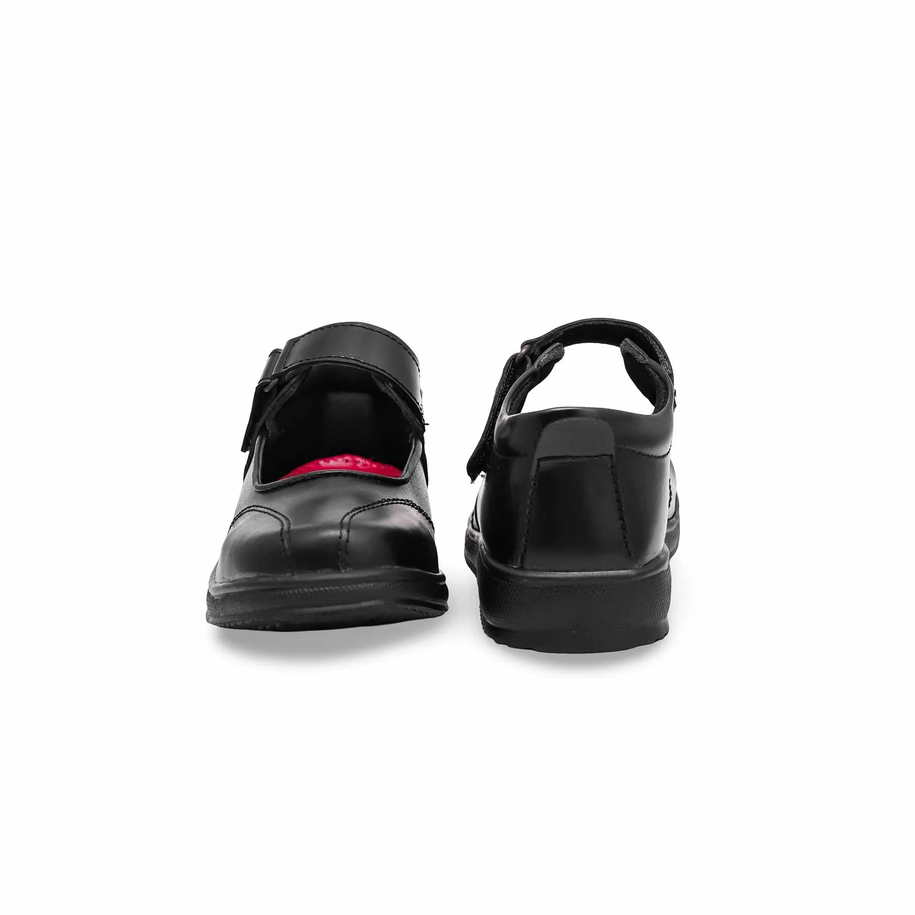 Girls Black Velcro Strap School Shoes SK0053 - Image 4