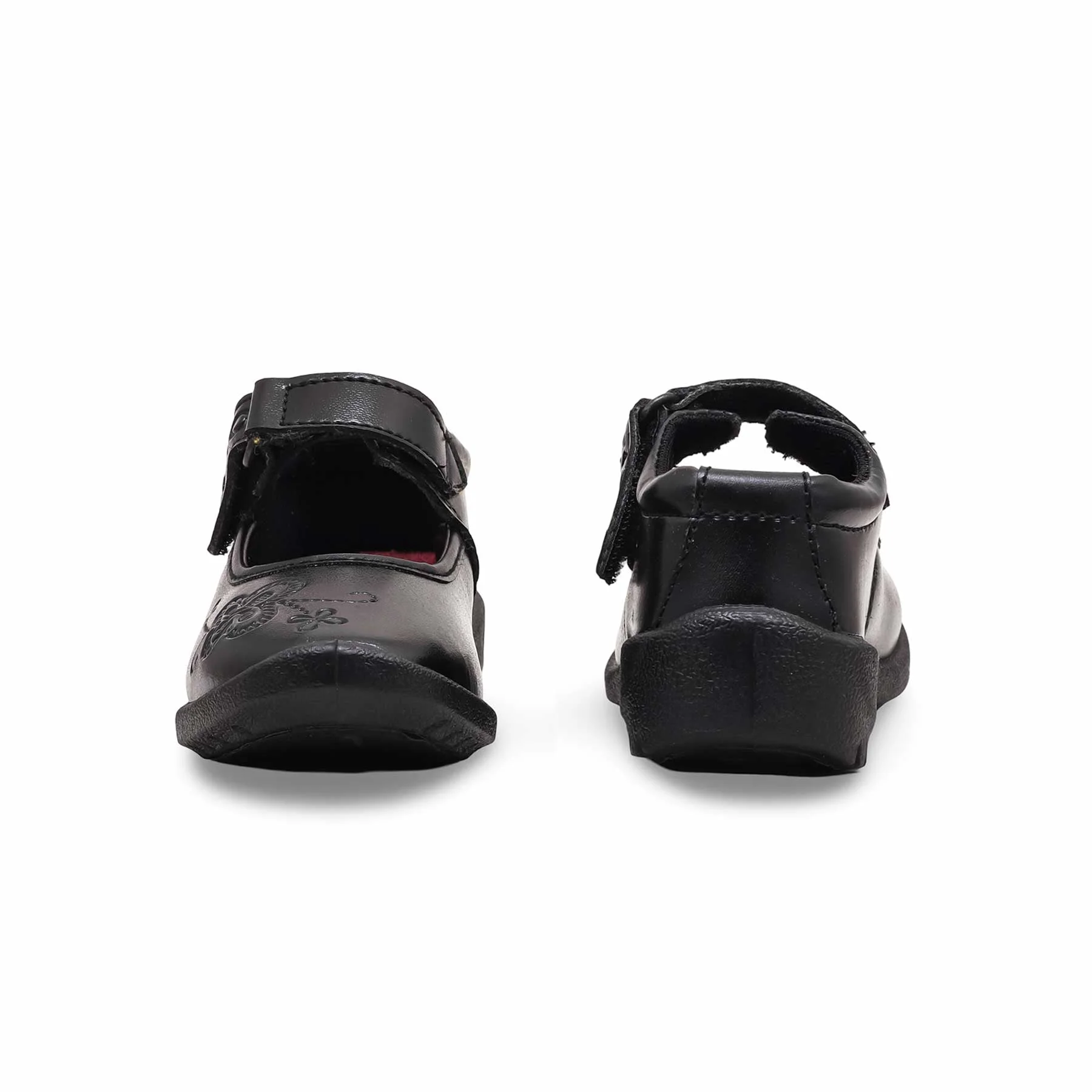 Girls Black Velcro Strap School Shoes SK0066 - Image 3