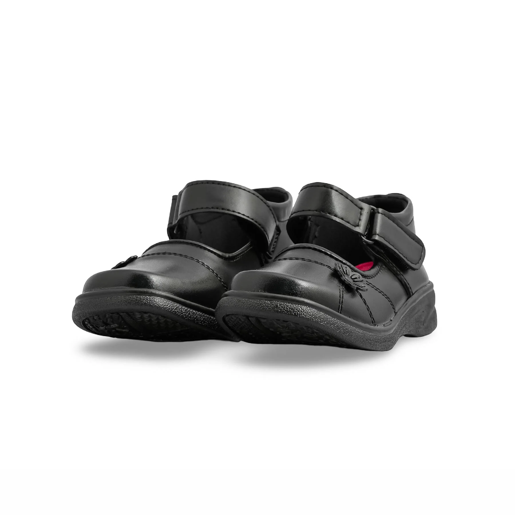 Girls Black Velcro Strap School Shoes SK0069 - Image 3