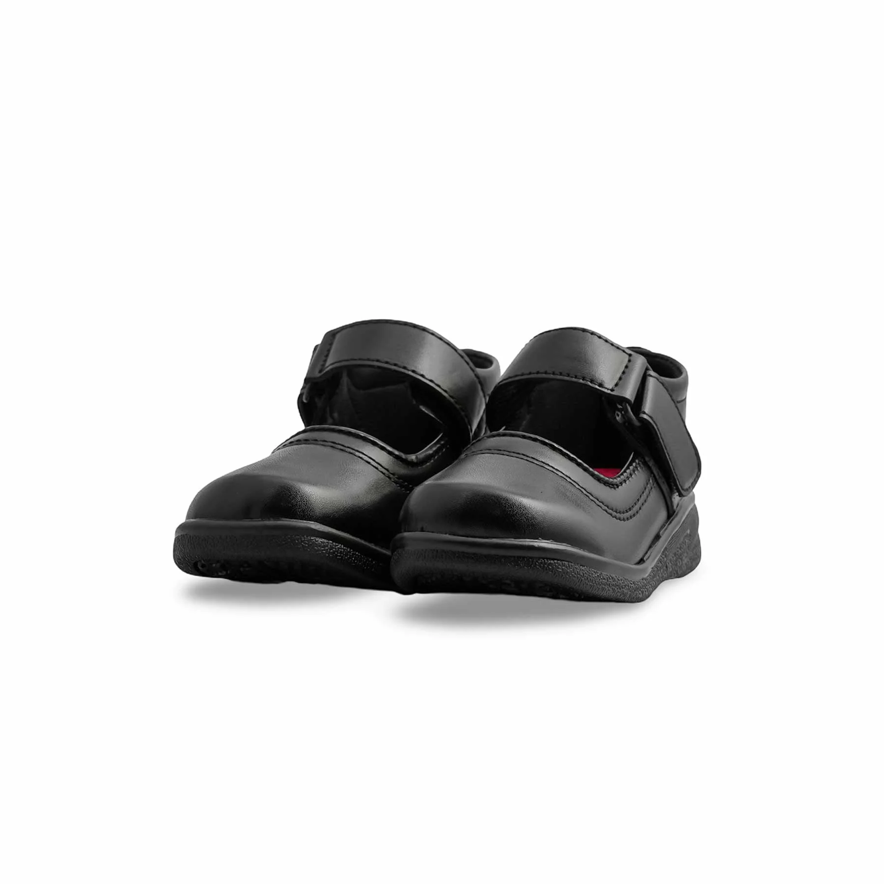 Girls Black Velcro Strap School Shoes SK0070 - Image 3