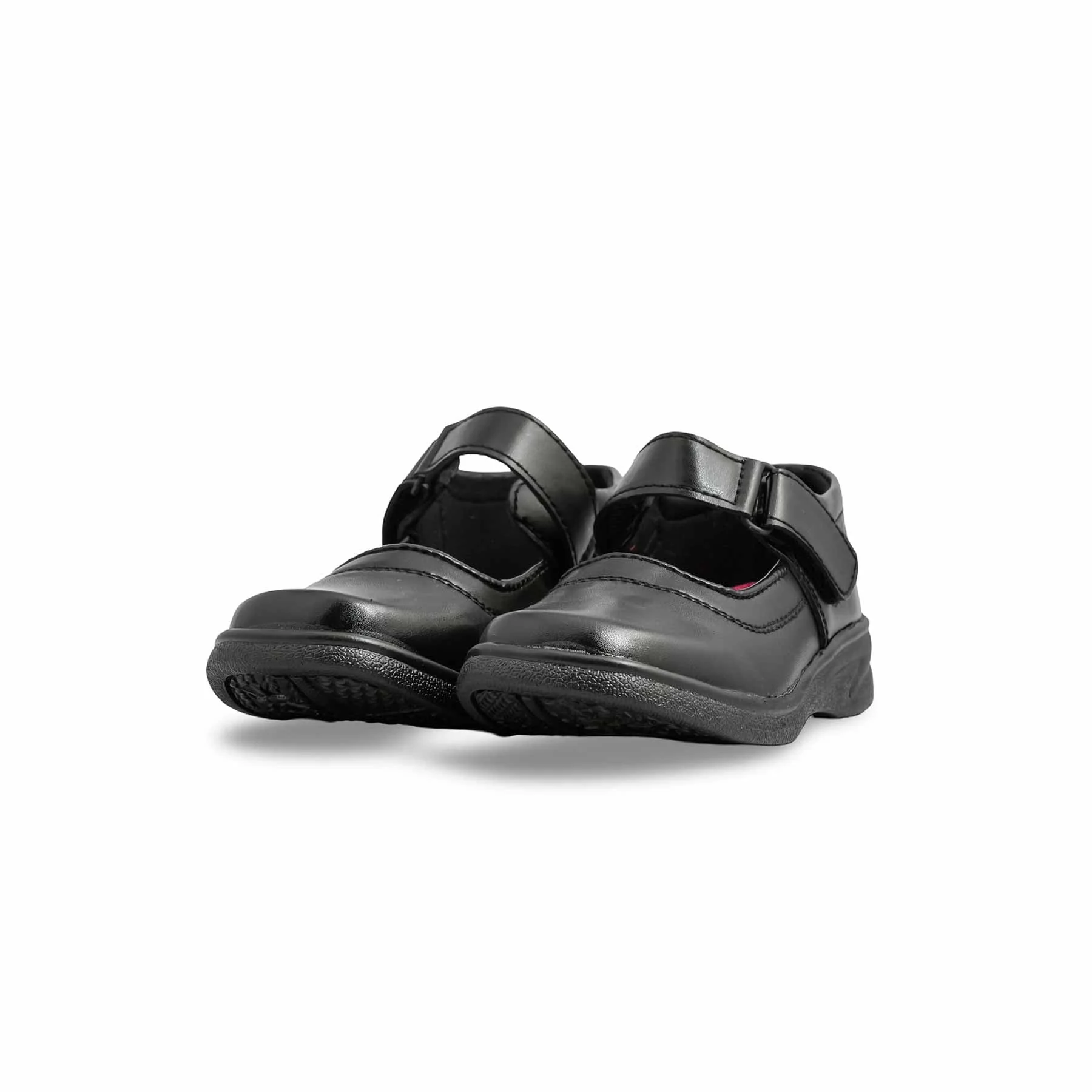 Girls Black Velcro Strap School Shoes SK0071 - Image 3