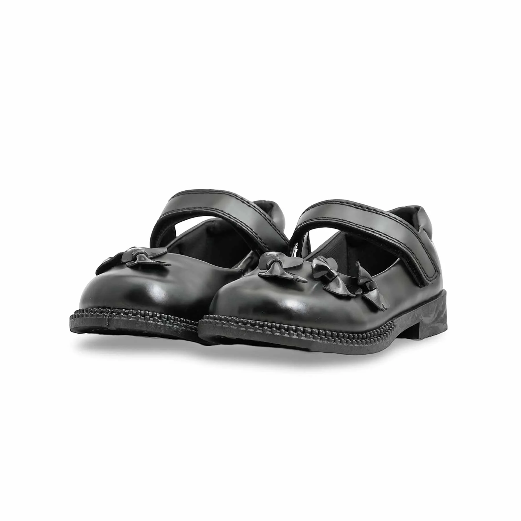 Girls Black Velcro Strap School Shoes SK0084 - Image 3