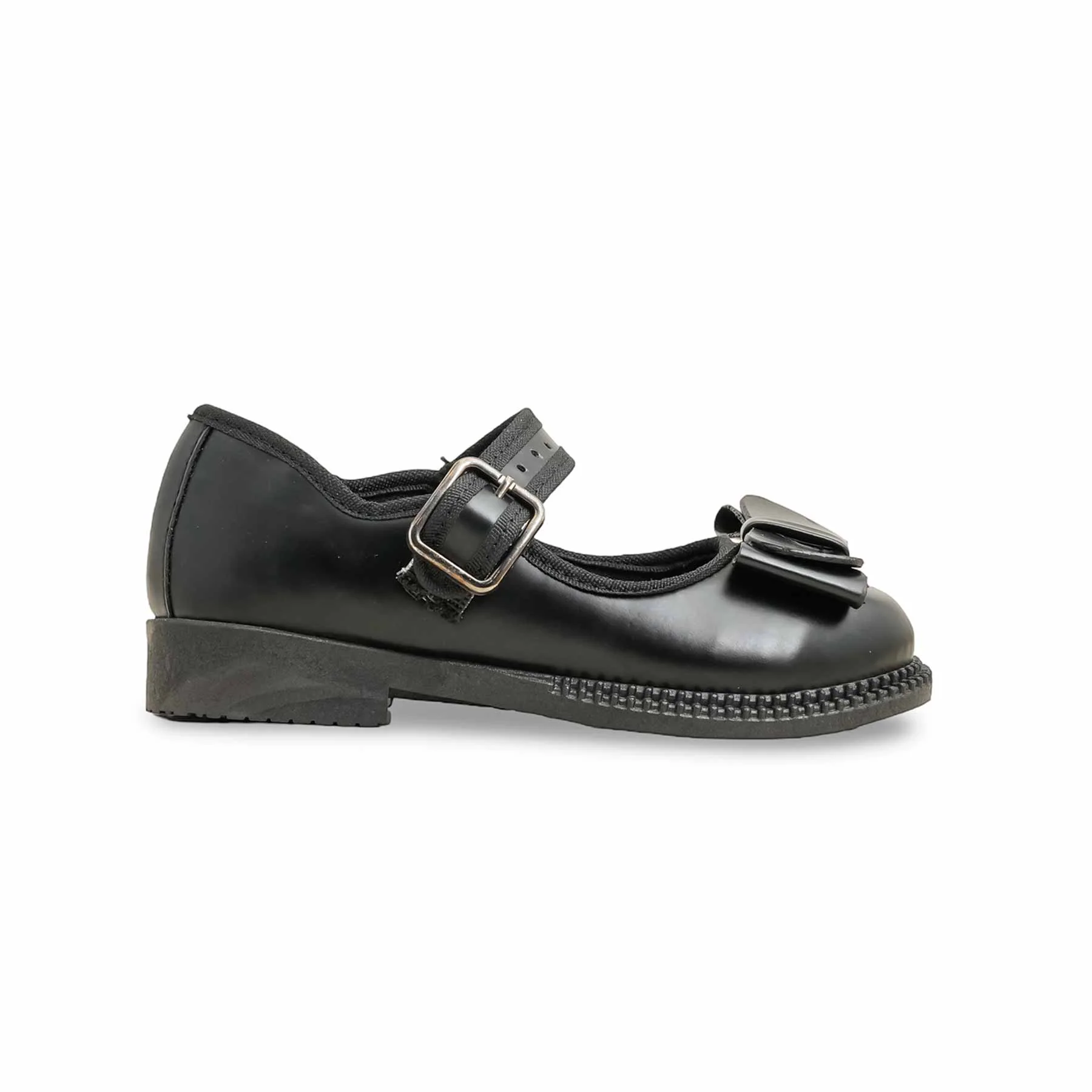 Girls Black Velcro Strap School Shoes SK0088 - Image 2