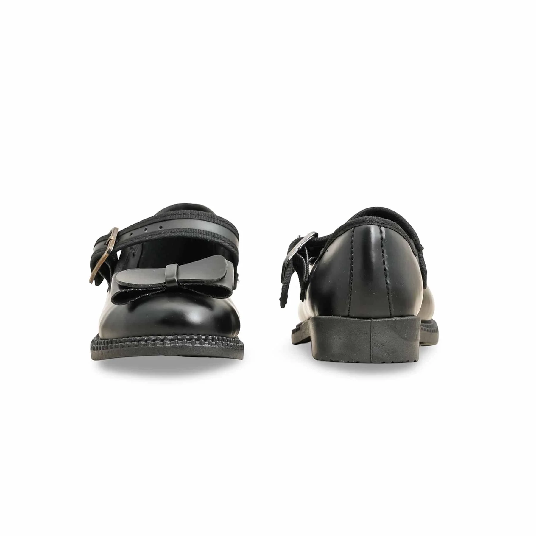 Girls Black Velcro Strap School Shoes SK0088 - Image 4
