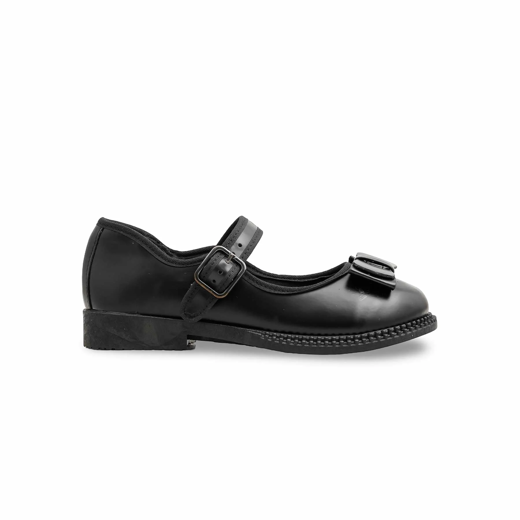 Girls Black Velcro Strap School Shoes SK0089 - Image 2