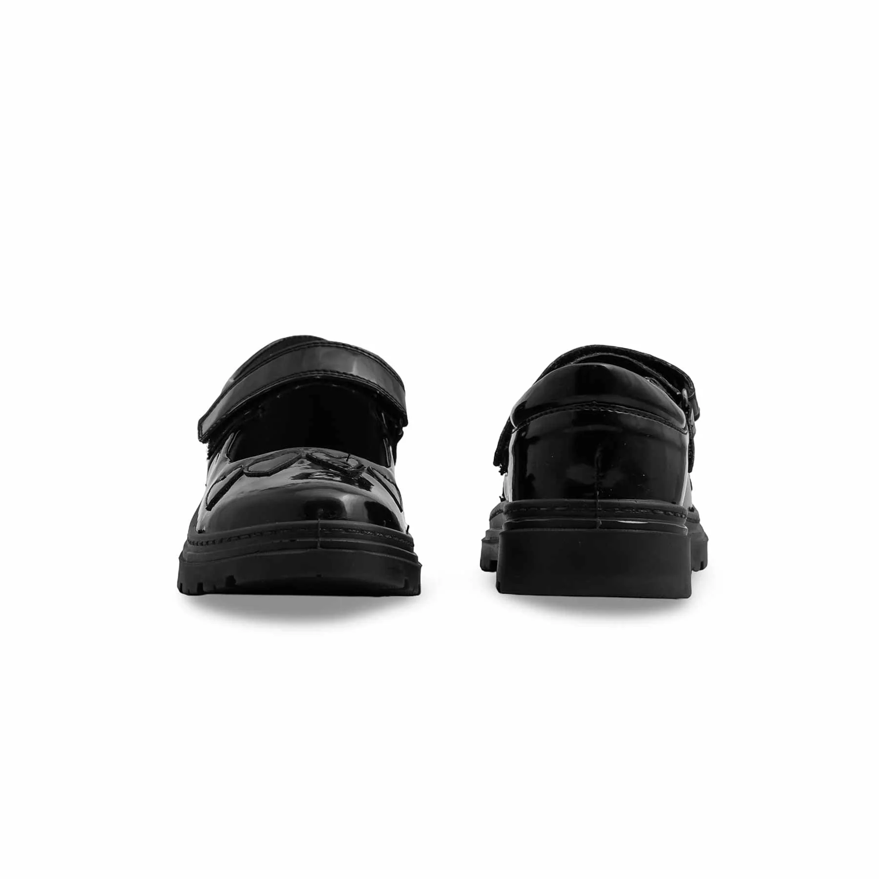 Girls Black Velcro Strap School Shoes SK0093 - Image 4