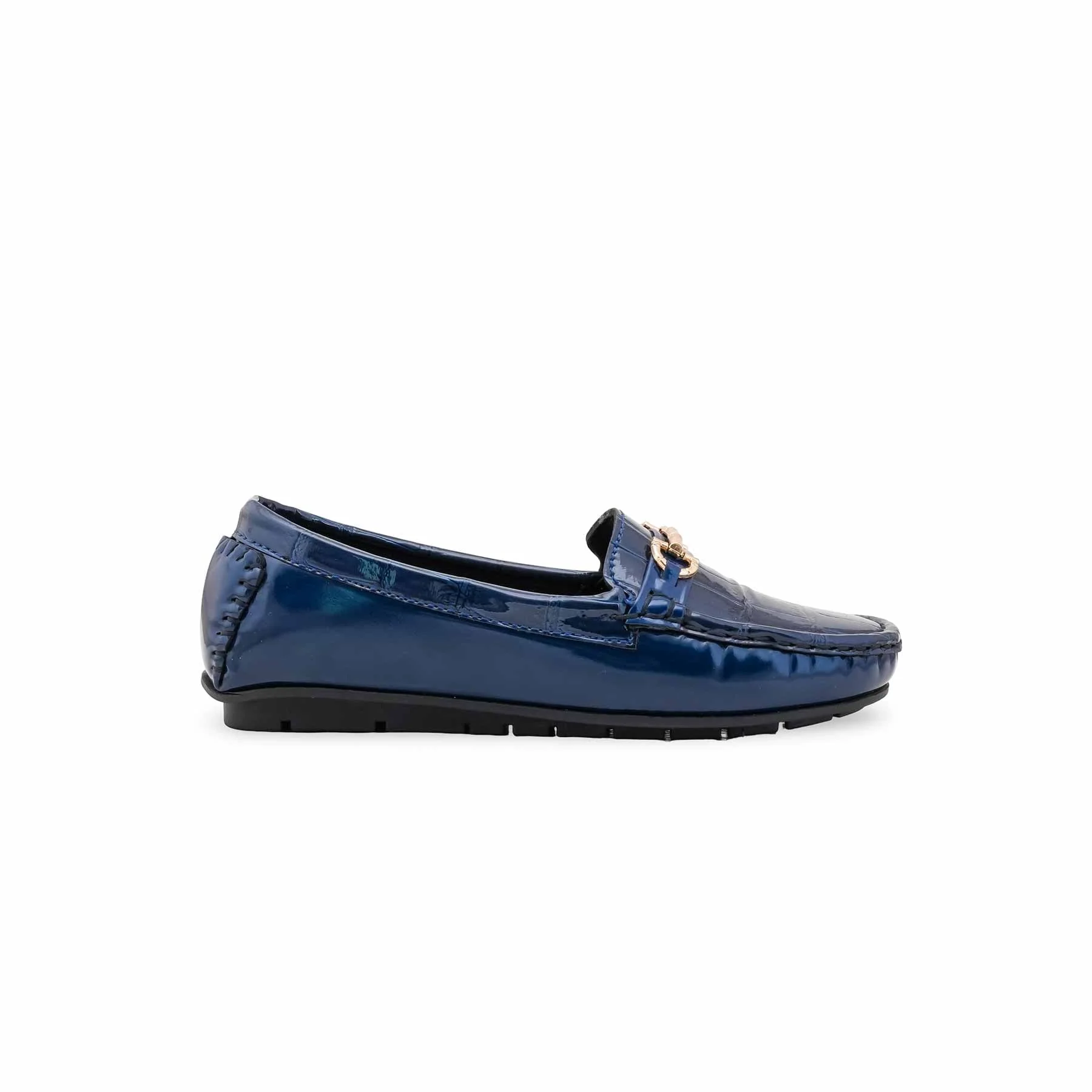 Girls Blue Formal Moccasin KD2630 - Image 2