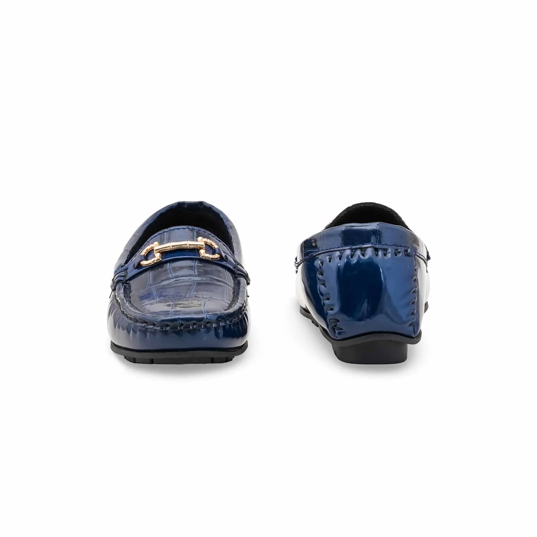 Girls Blue Formal Moccasin KD2630 - Image 4