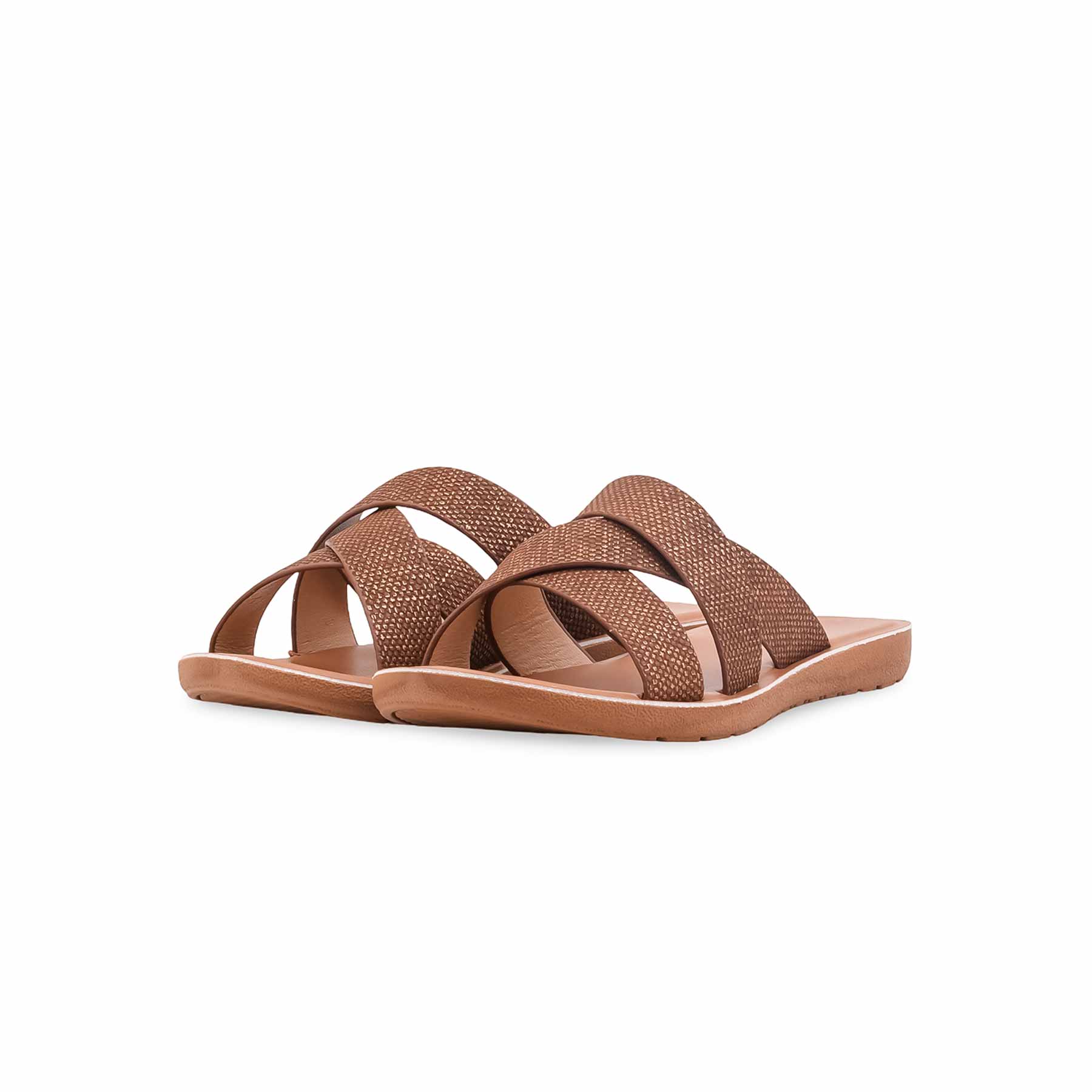Girls Brown Casual Slipper KD2764 - Image 3