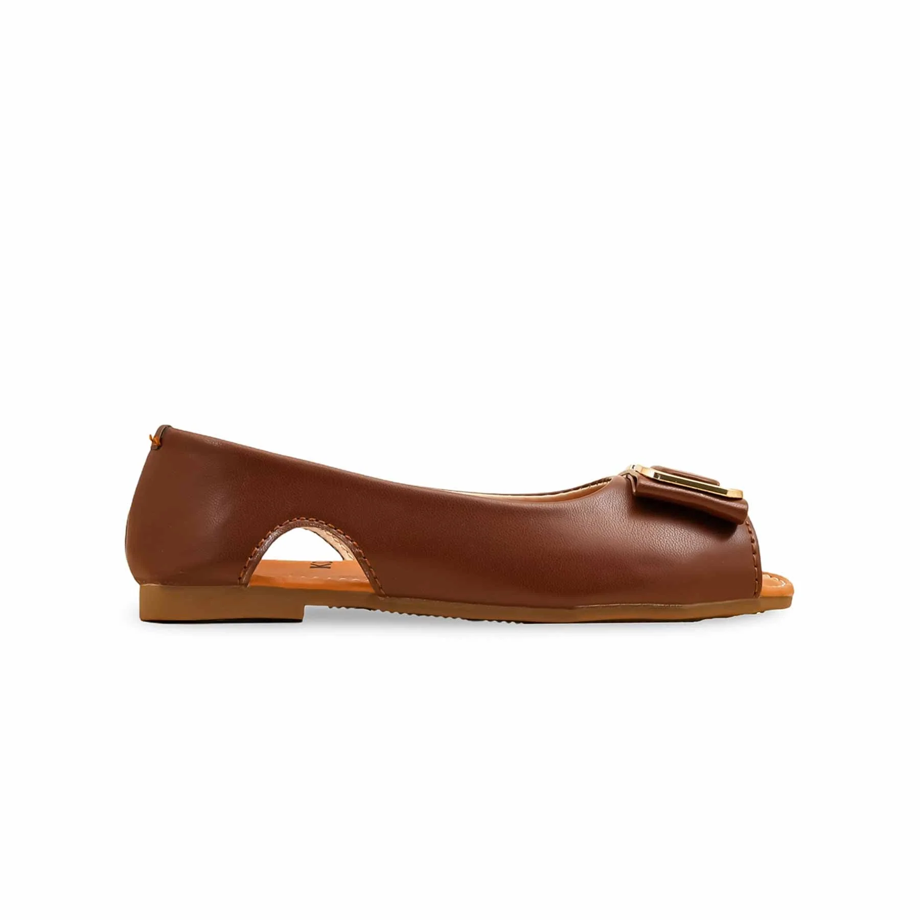 Girls Brown Formal Pumps KD2539 - Image 2