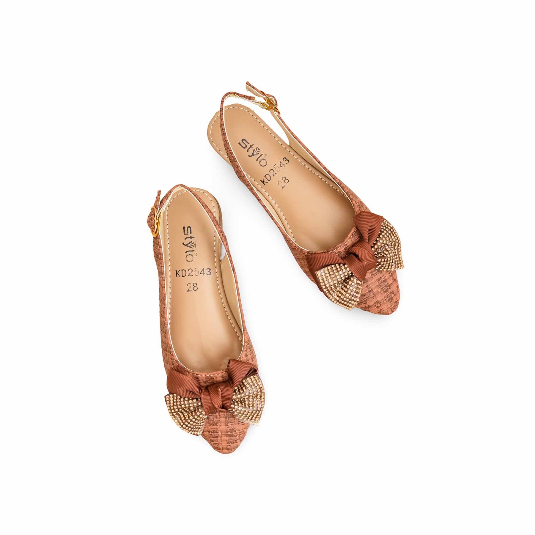 Girls Brown Formal Pumps KD2543 - Image 5