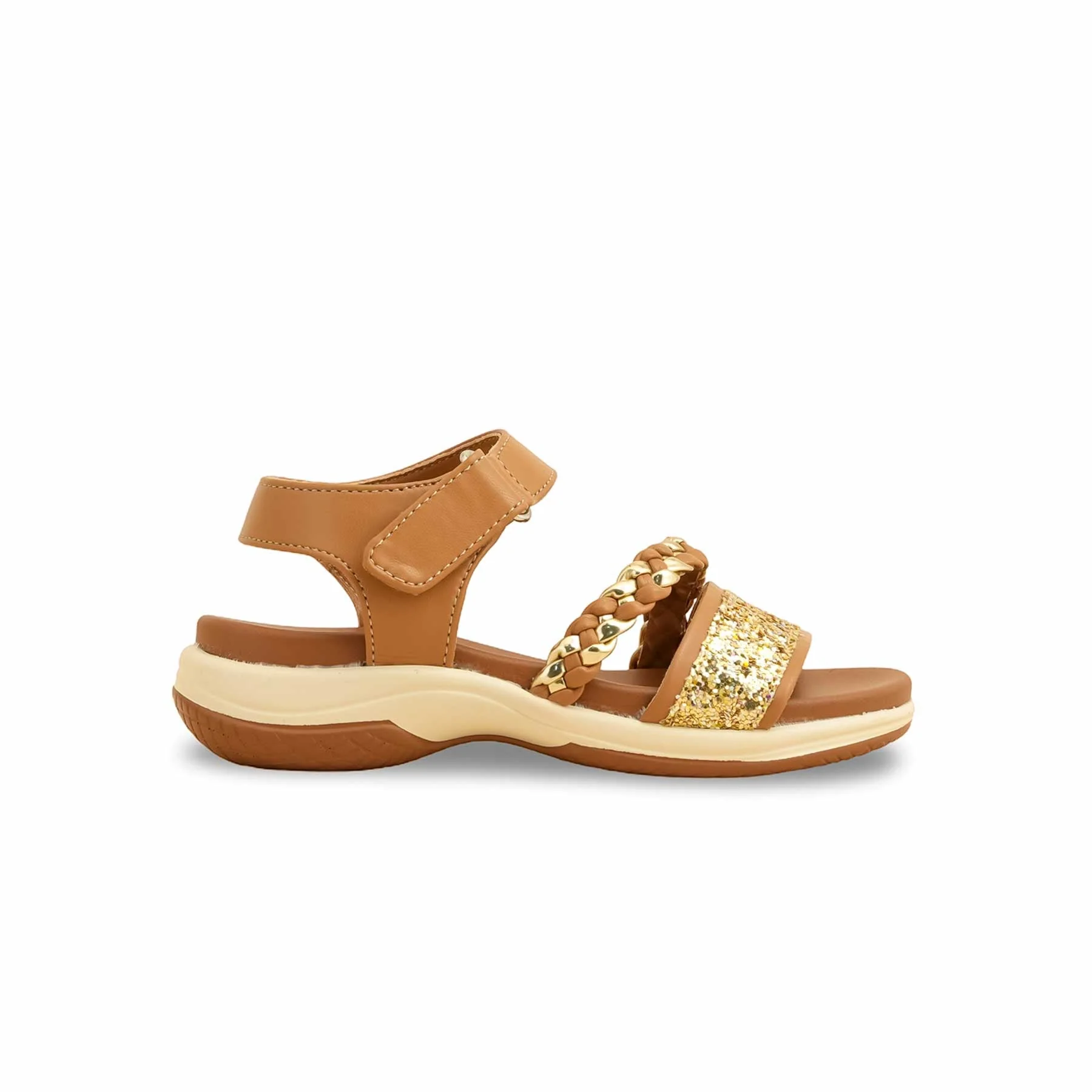 Girls Brown Formal Sandal KD5714 - Image 2