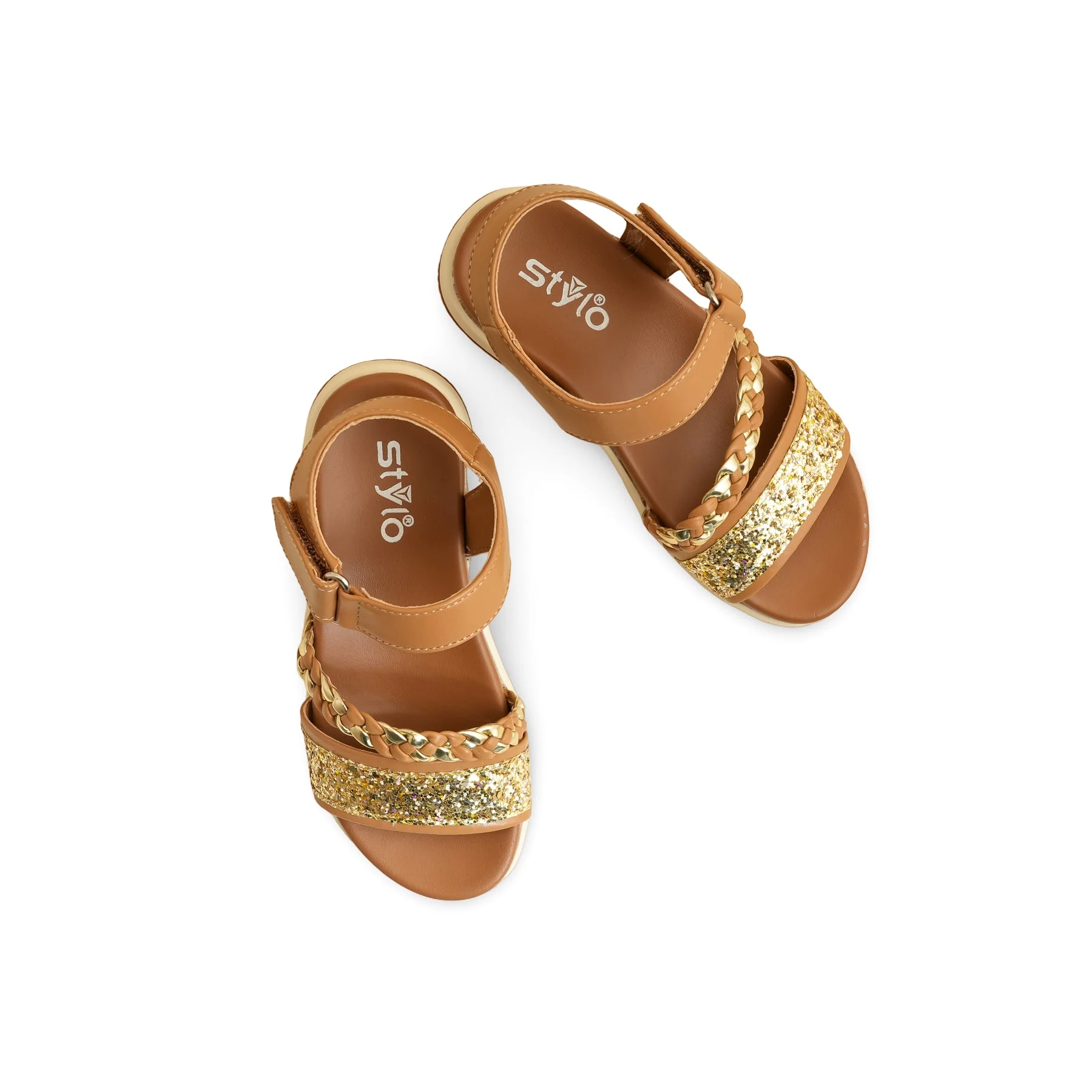 Girls Brown Formal Sandal KD5714 - Image 5