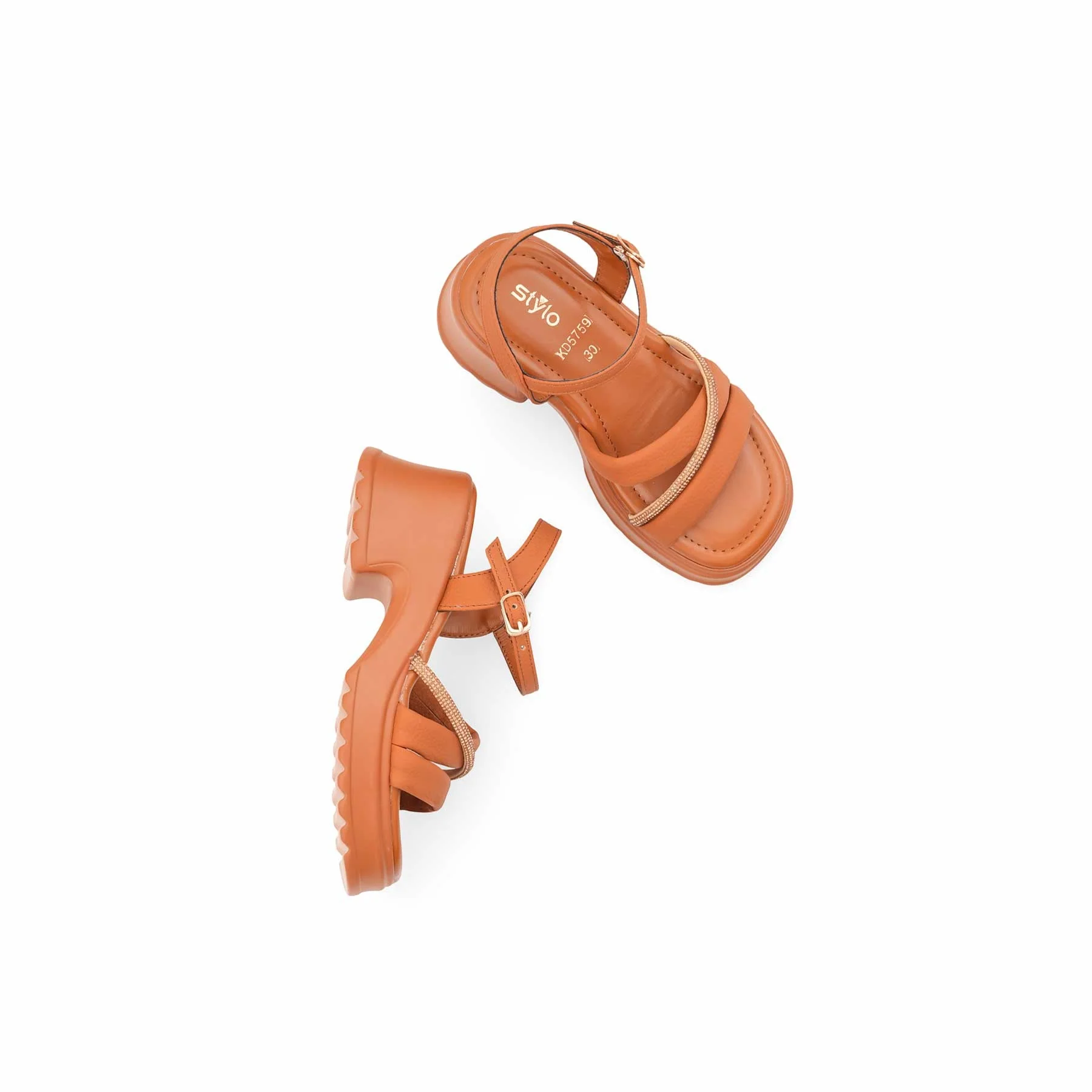 Girls Brown Formal Sandal KD5759 - Image 5