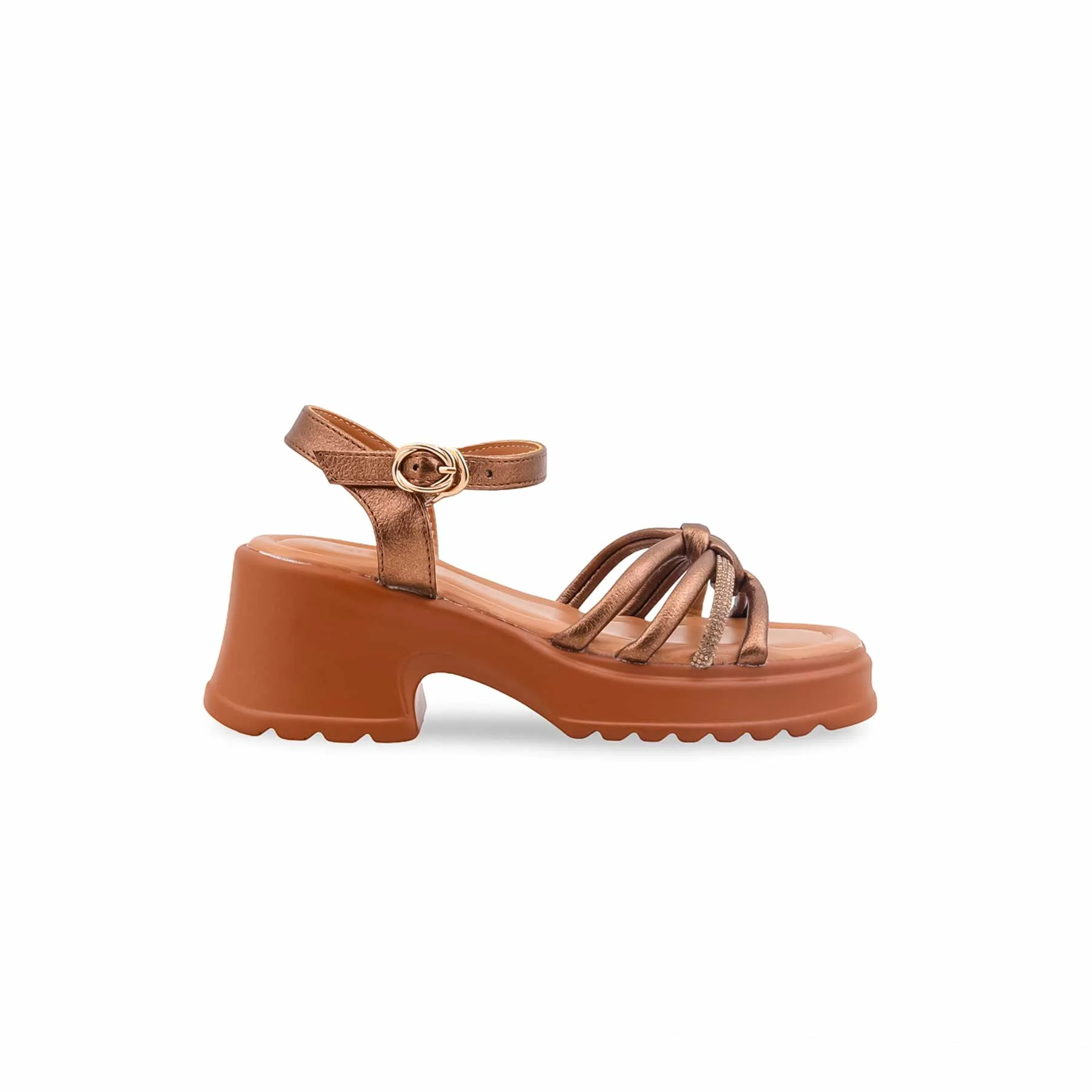 Girls Brown Formal Sandal KD5760 - Image 2