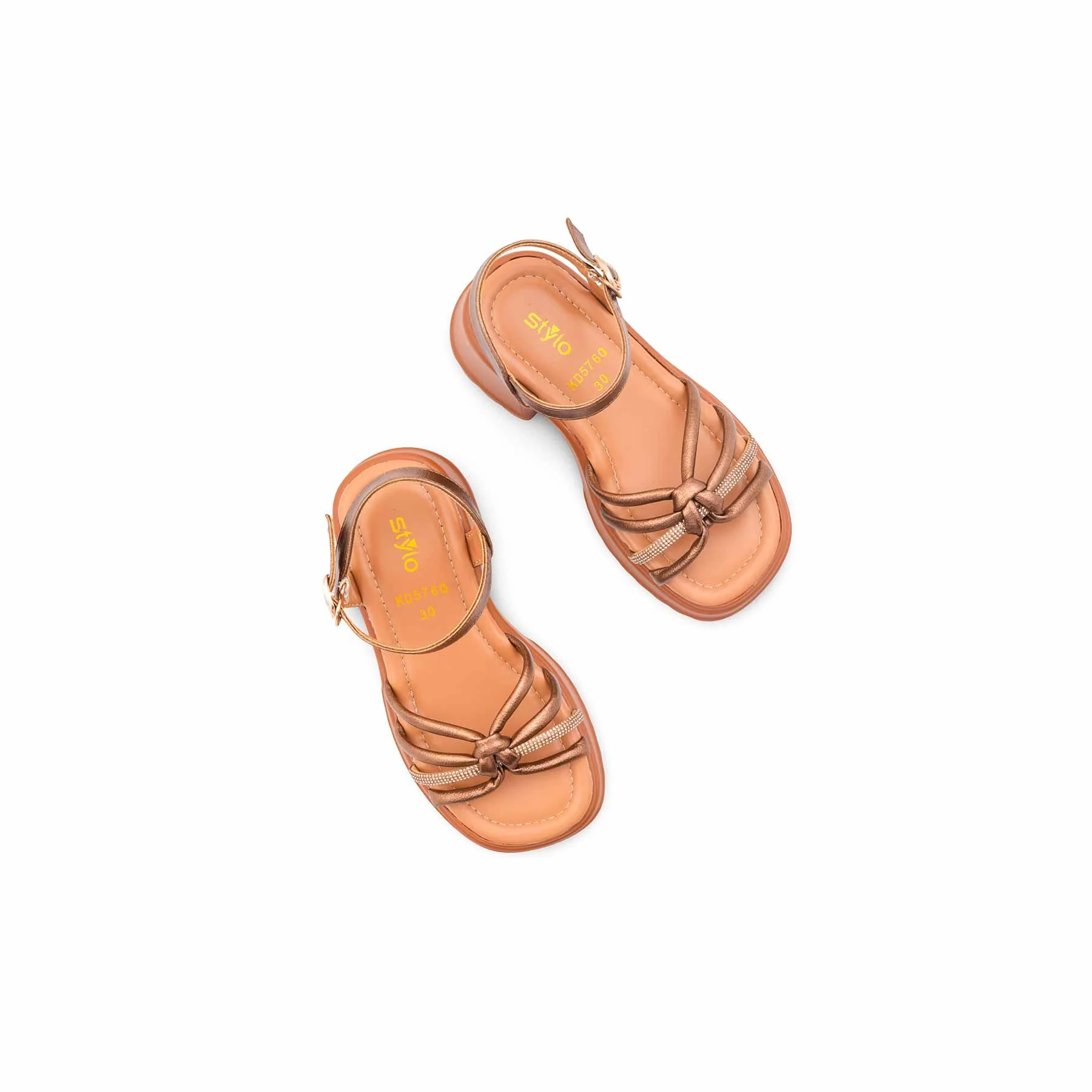Girls Brown Formal Sandal KD5760 - Image 5