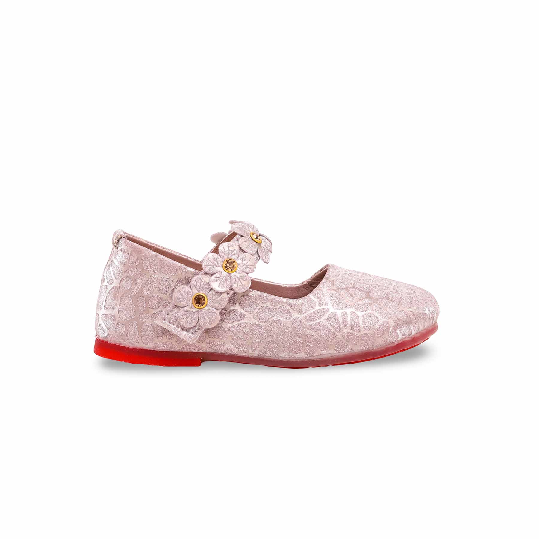Girls Champagne Fancy Pumps KD0898 - Image 2