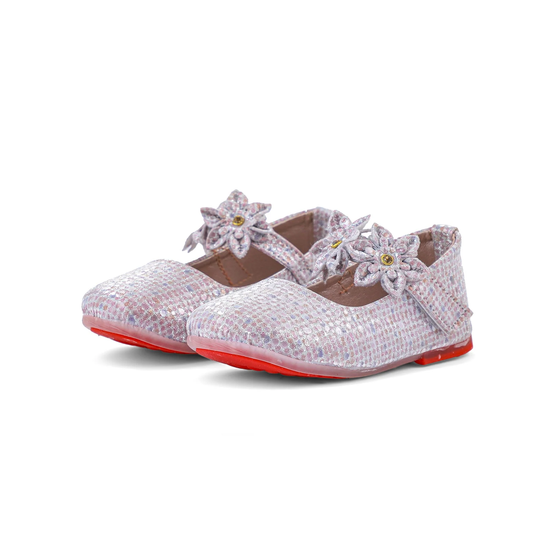 Girls Champagne Fancy Pumps KD0903 - Image 2
