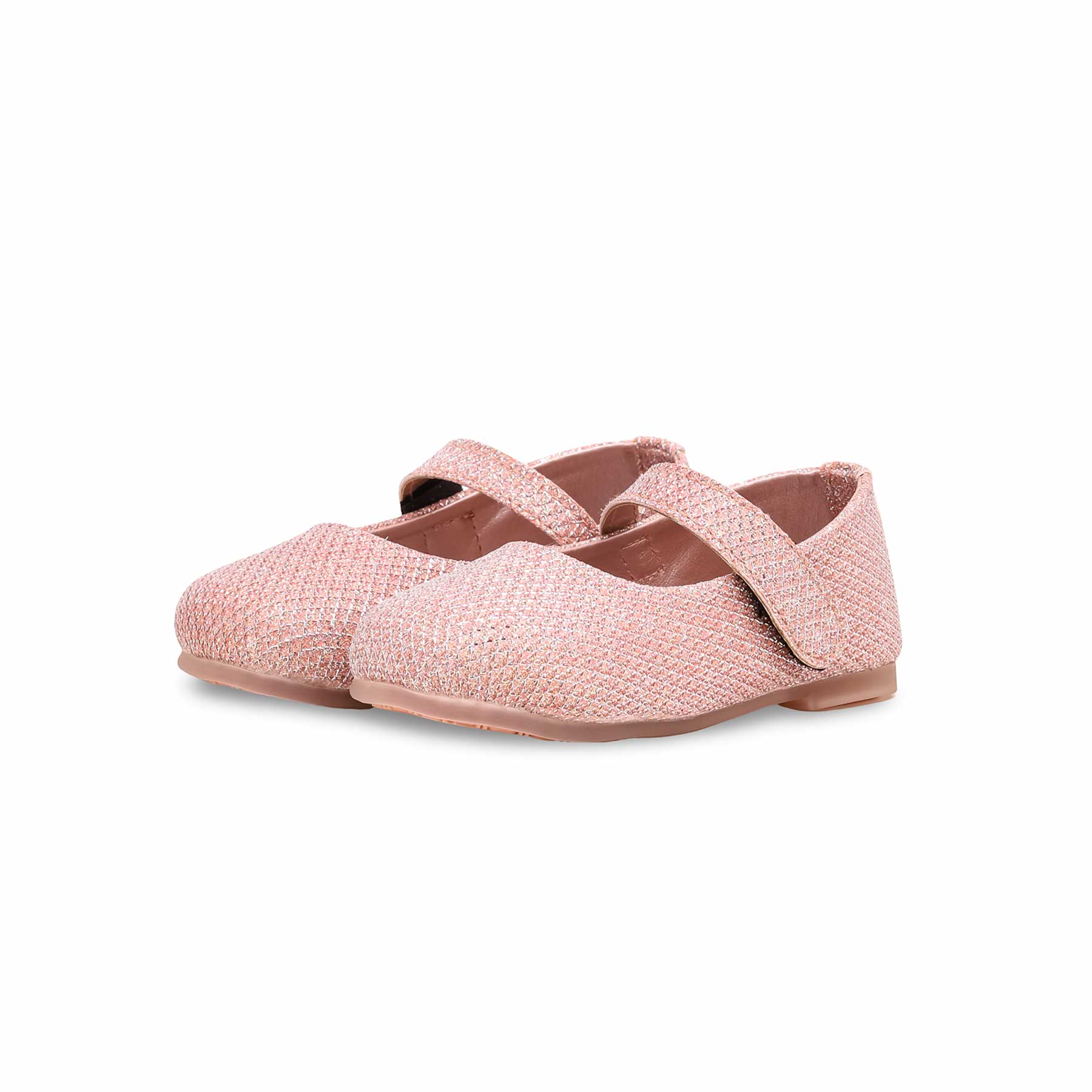 Girls Champagne Fancy Pumps KD0936 - Image 3