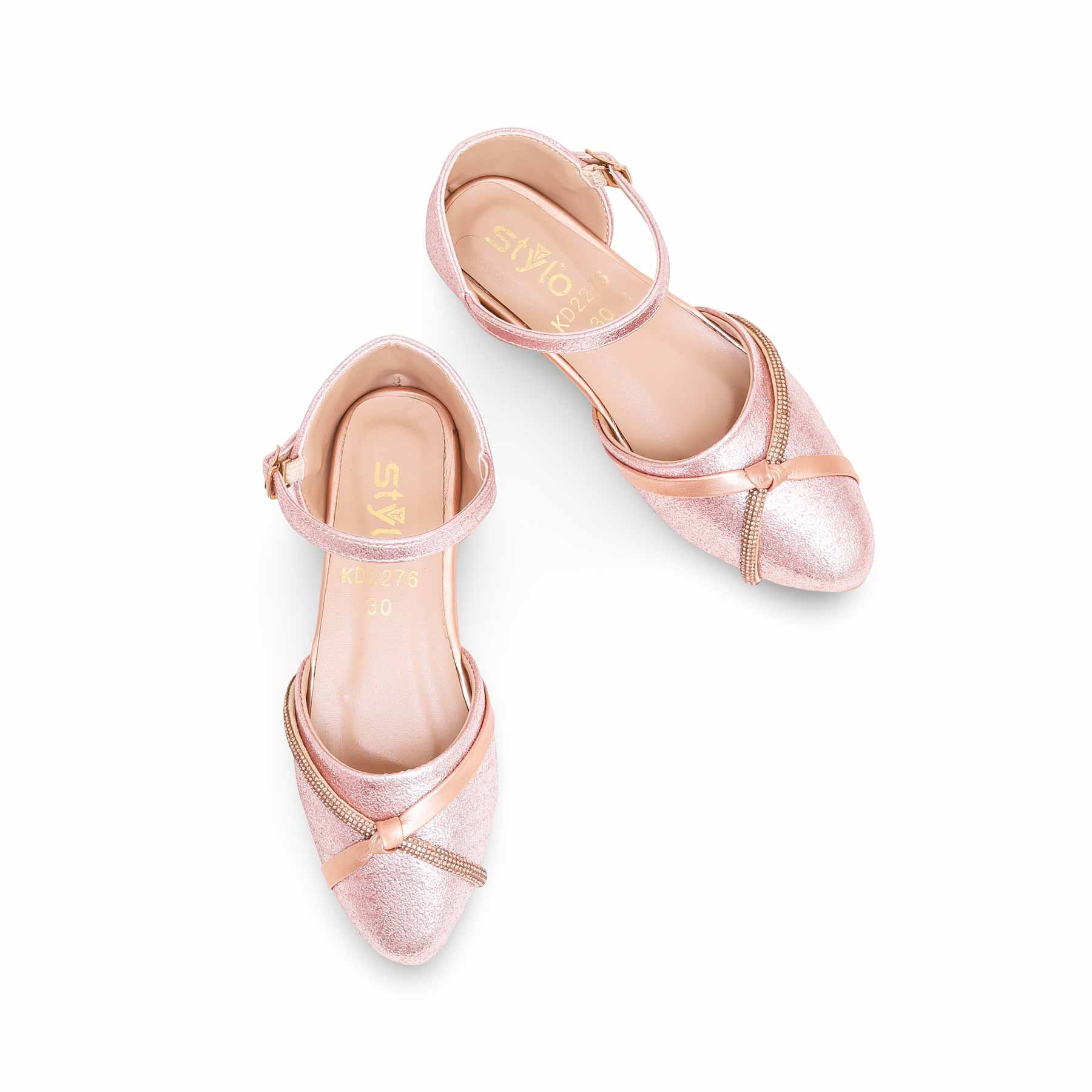 Girls Champagne Fancy Pumps KD2276 - Image 5