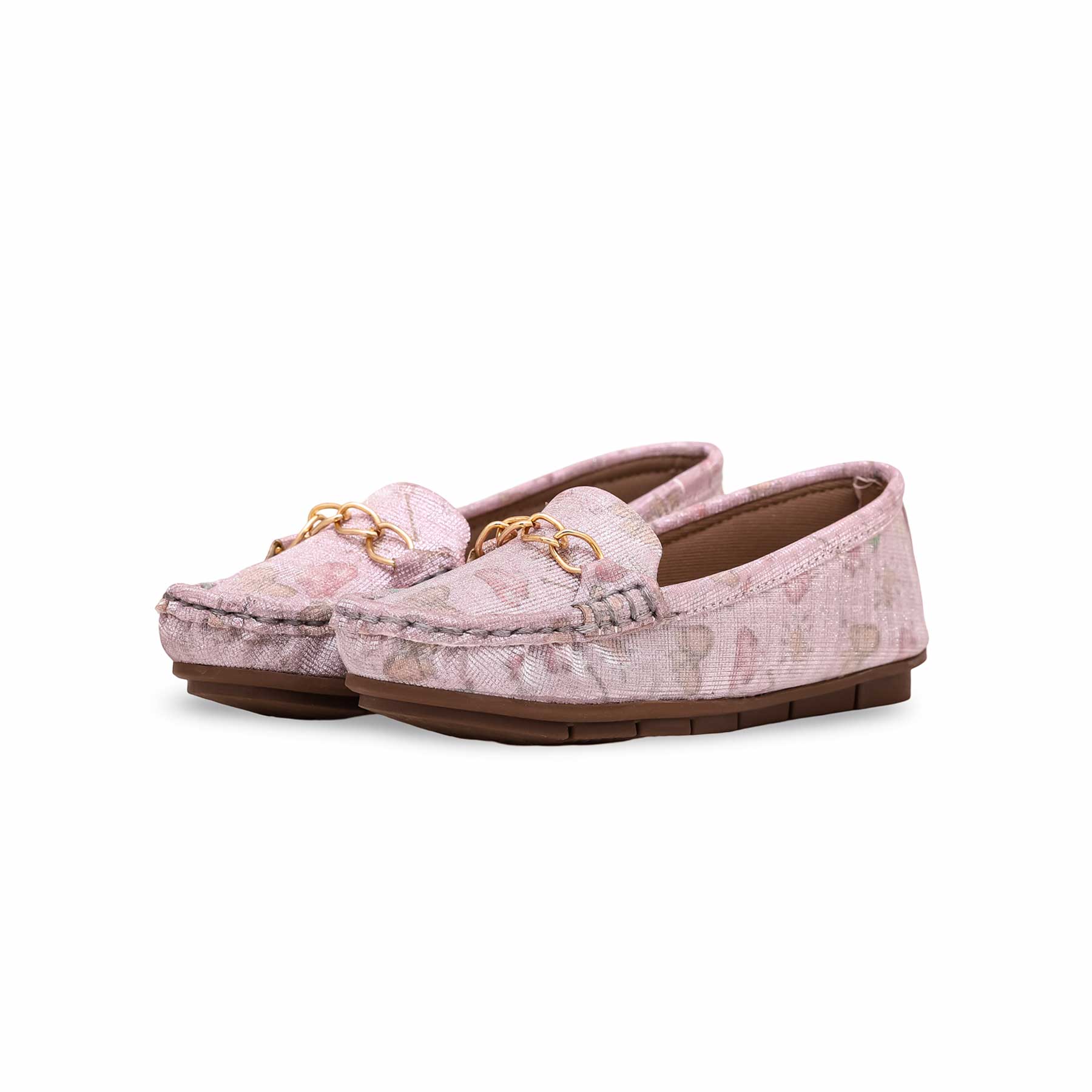 Girls Champagne Fancy Pumps KD2298 - Image 2