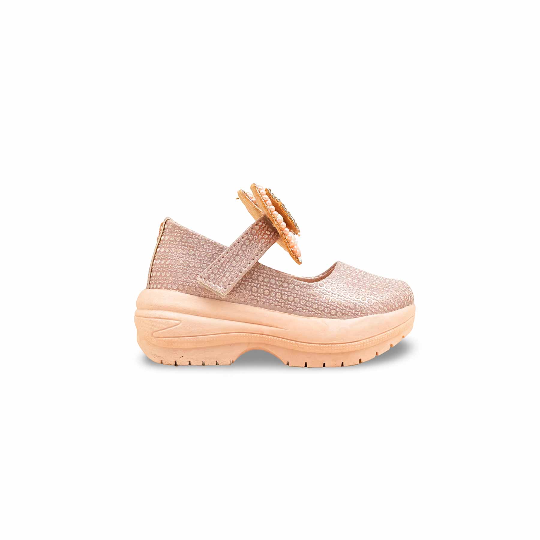 Girls Champagne Fancy Pumps KD2558 - Image 2