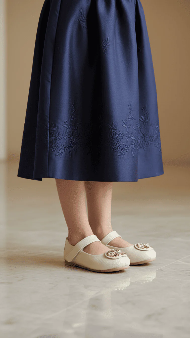 Girls Cream Formal Pumps KD2485