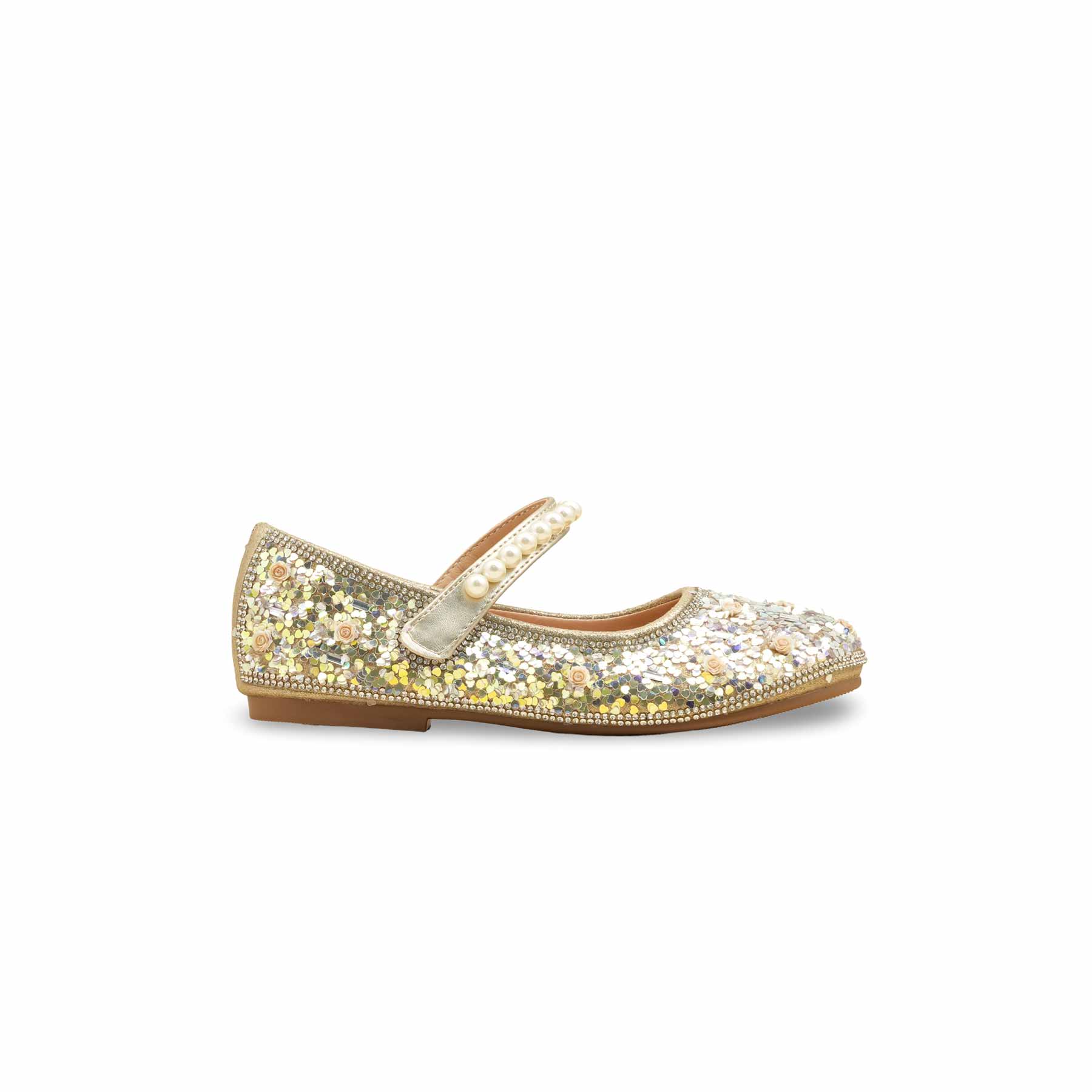 Girls Golden Casual Pumps KD2459 - Image 2
