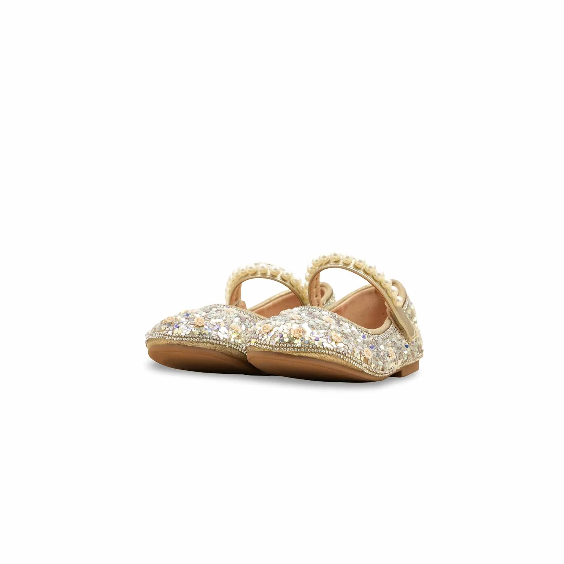 Girls Golden Casual Pumps KD2459 - Image 3