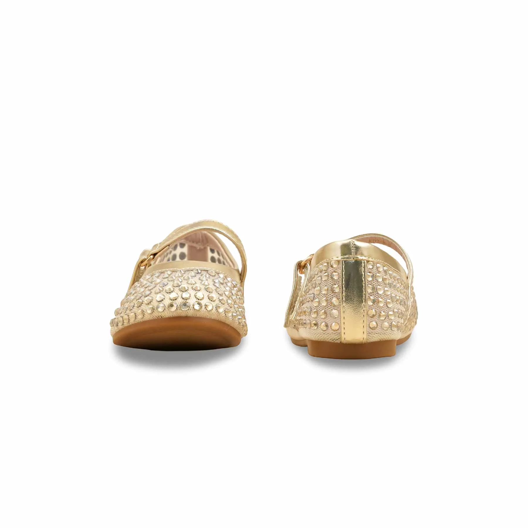 Girls Golden Casual Pumps KD2466 - Image 4