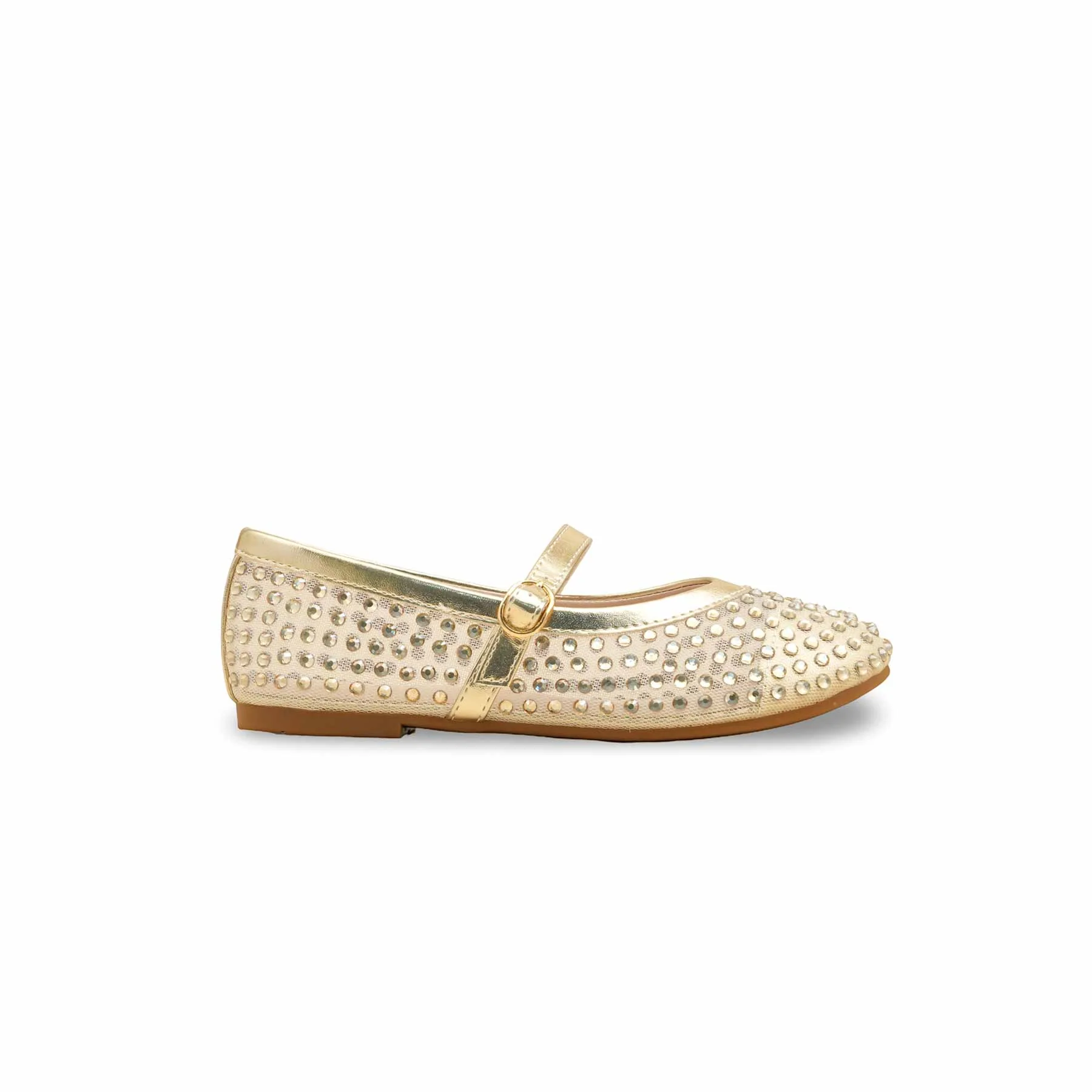 Girls Golden Casual Pumps KD2467 - Image 2